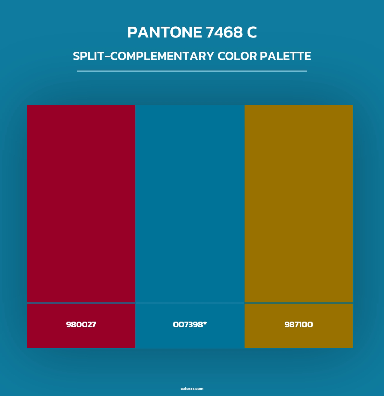 PANTONE 7468 C - Split-Complementary Color Palette