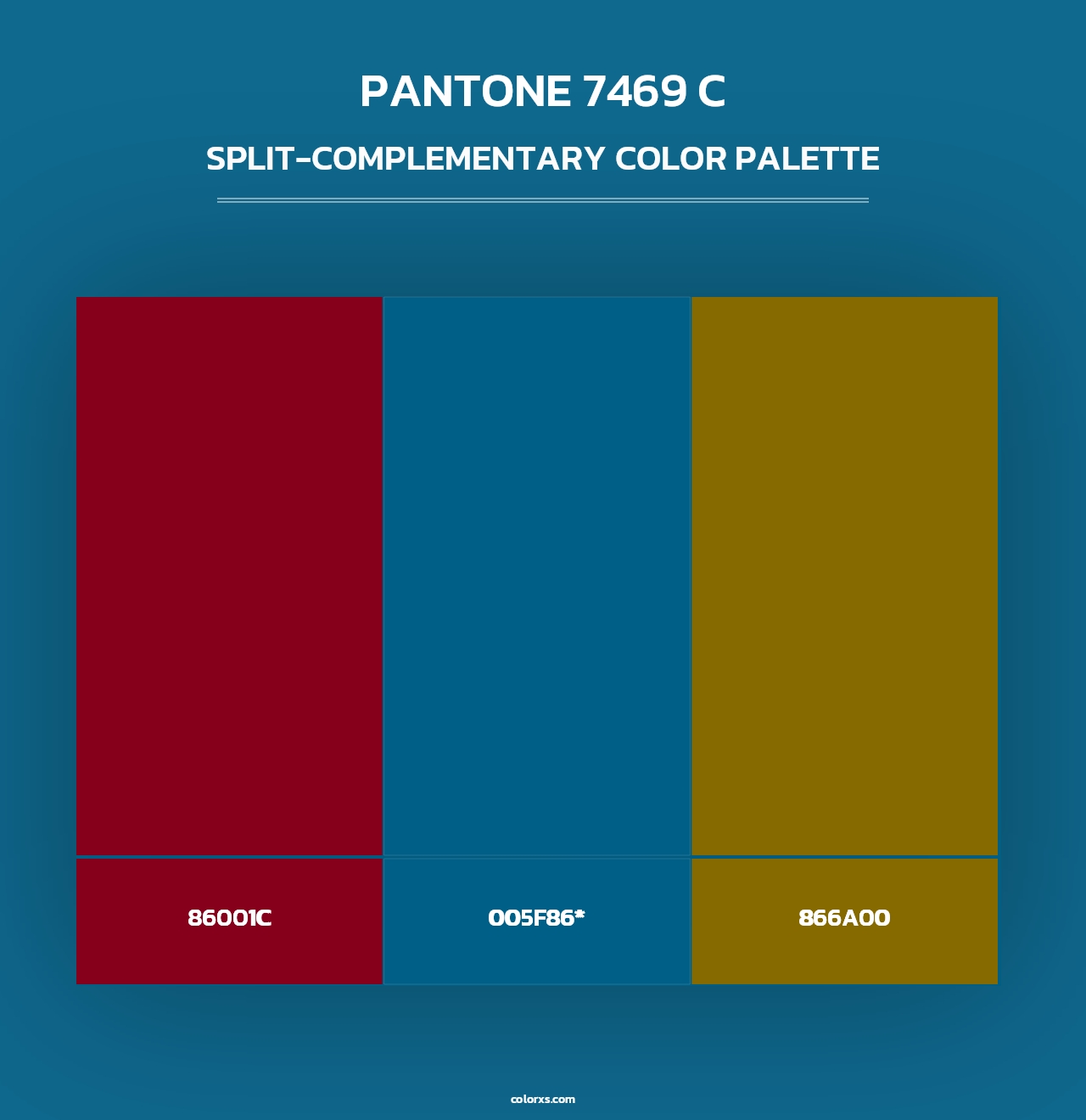 PANTONE 7469 C - Split-Complementary Color Palette