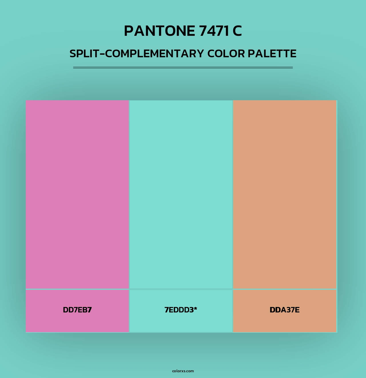 PANTONE 7471 C - Split-Complementary Color Palette