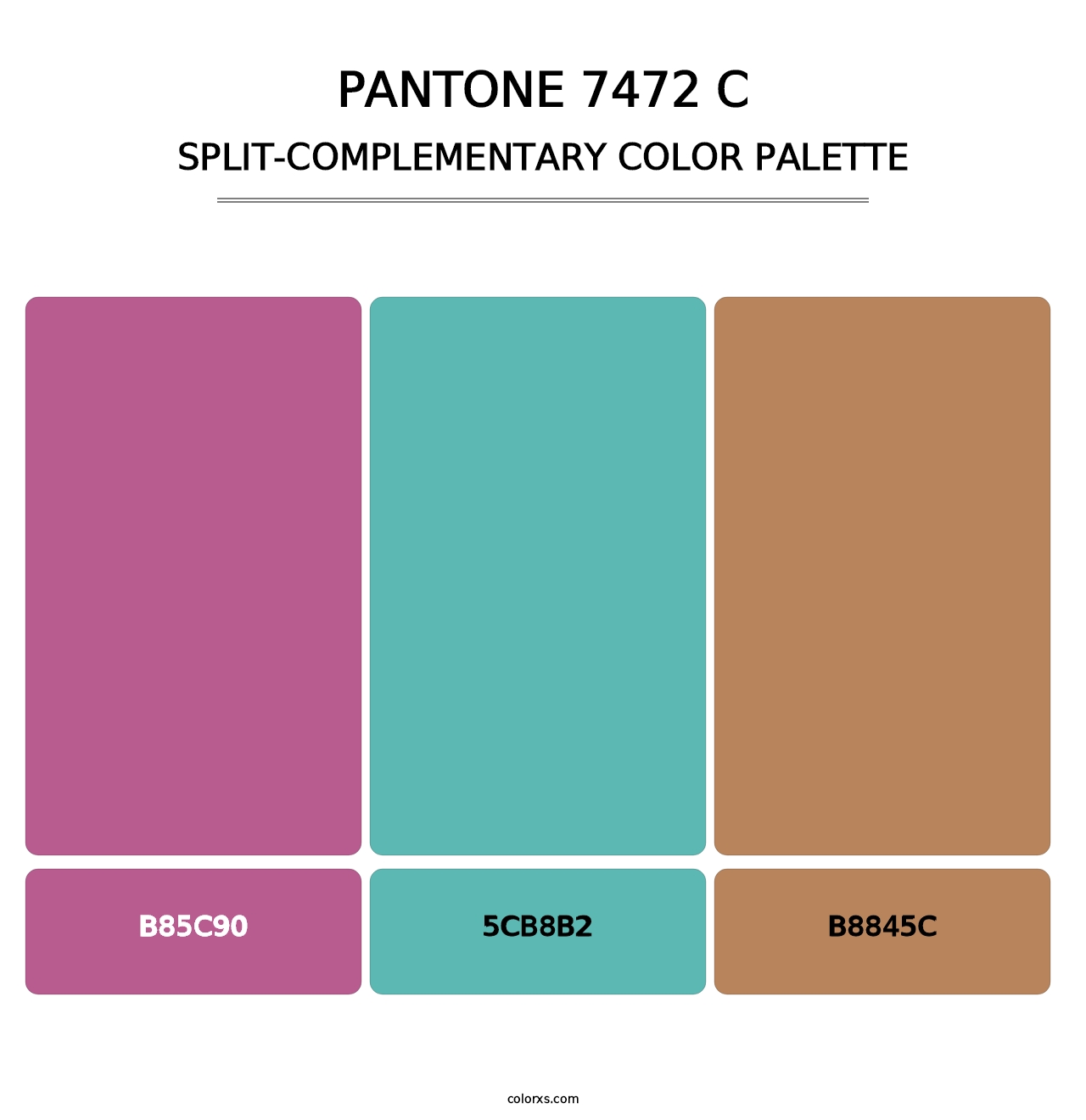 PANTONE 7472 C - Split-Complementary Color Palette