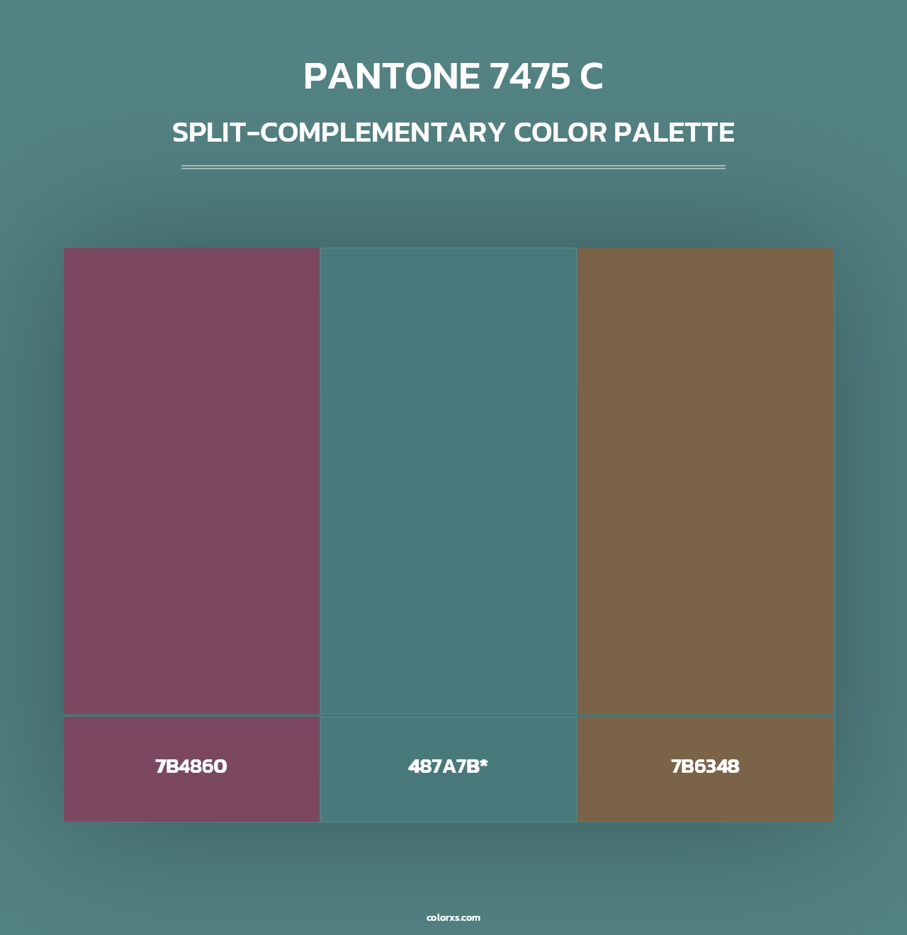 PANTONE 7475 C - Split-Complementary Color Palette