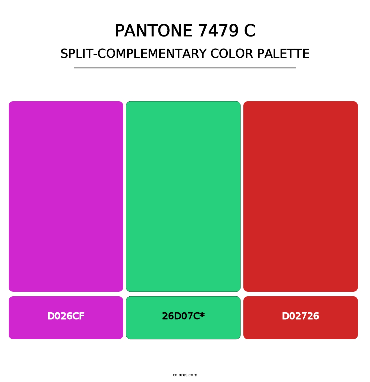 PANTONE 7479 C - Split-Complementary Color Palette