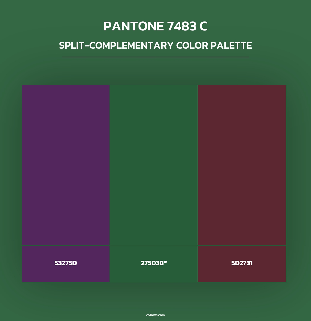 PANTONE 7483 C - Split-Complementary Color Palette