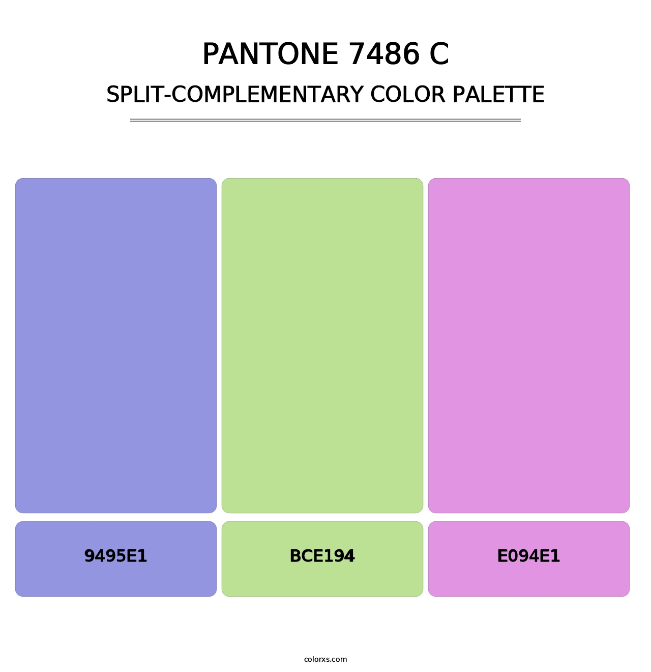 PANTONE 7486 C - Split-Complementary Color Palette