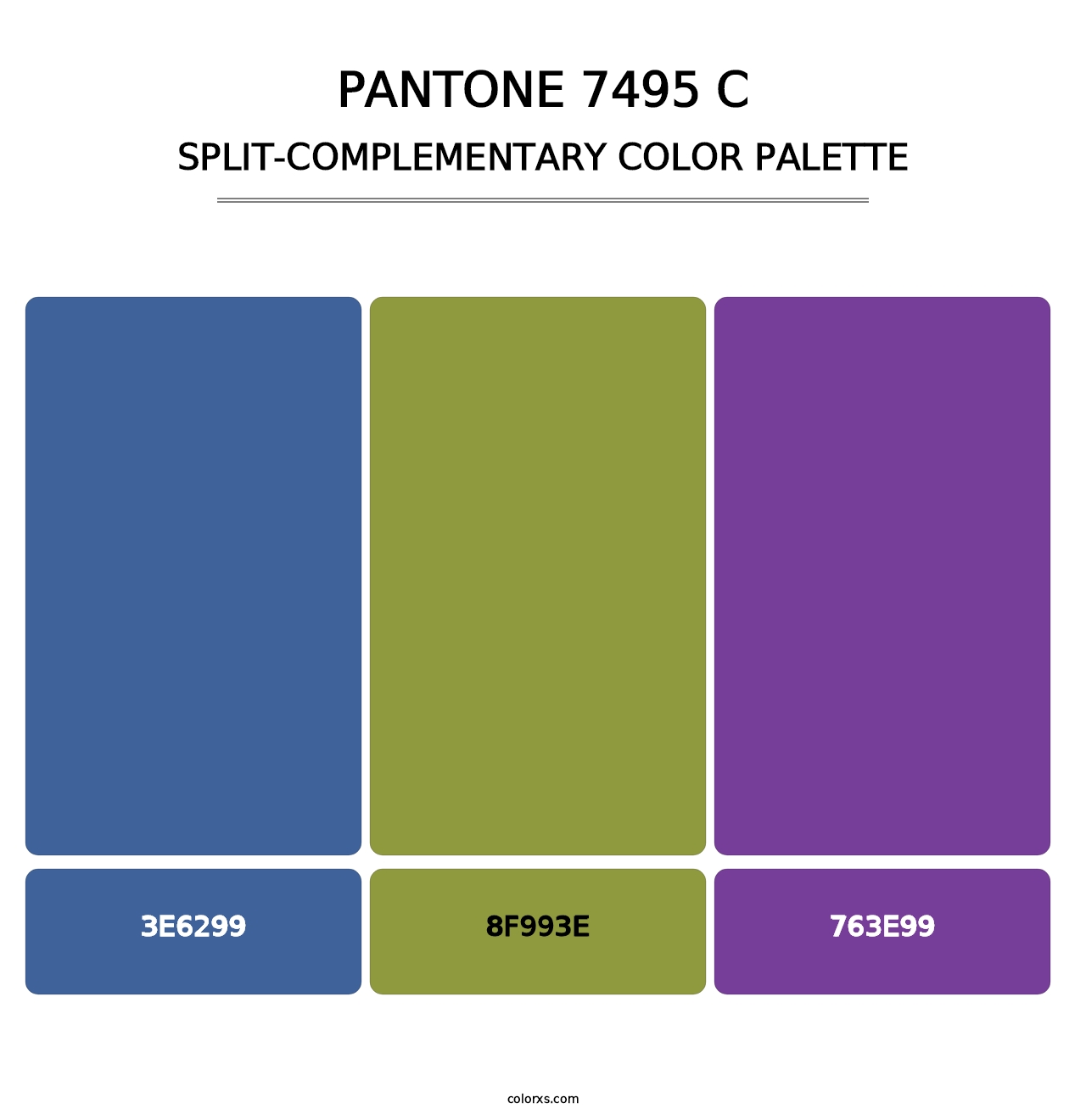 PANTONE 7495 C - Split-Complementary Color Palette