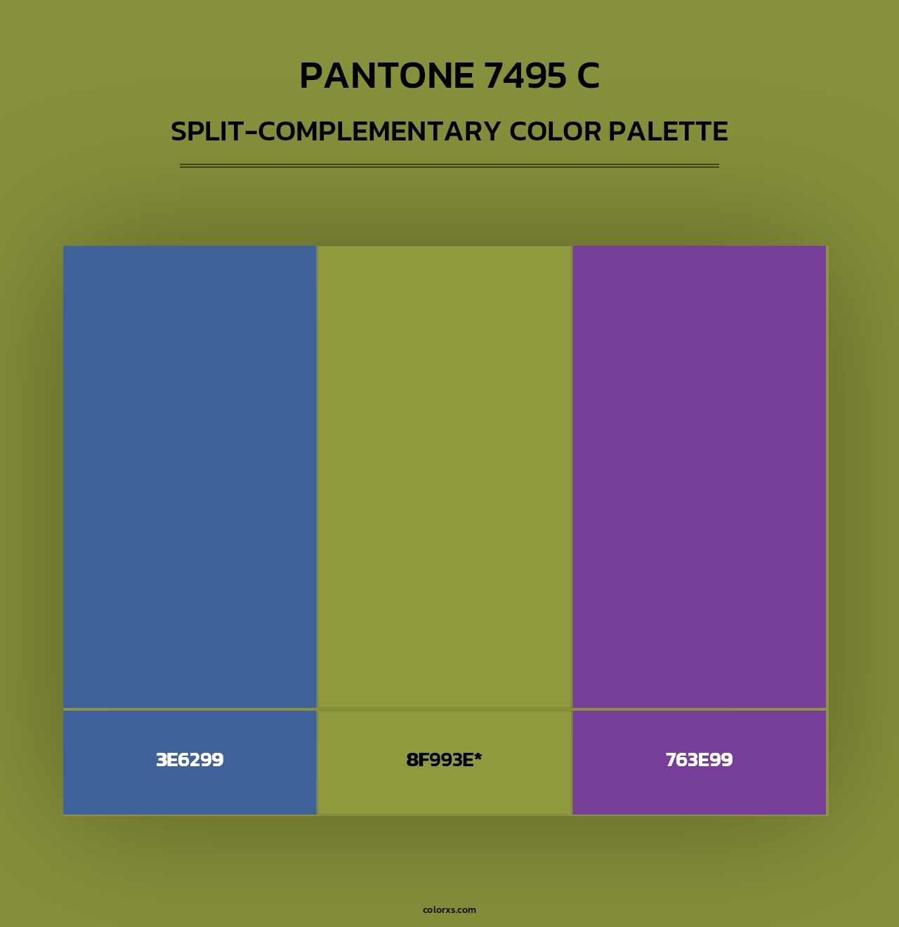 PANTONE 7495 C - Split-Complementary Color Palette