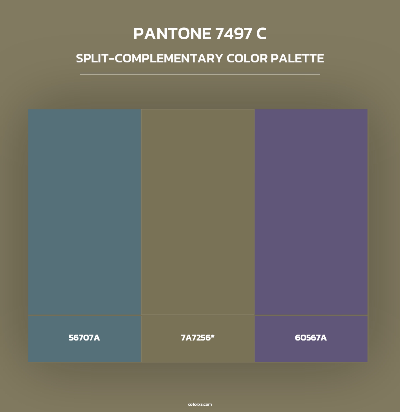 PANTONE 7497 C - Split-Complementary Color Palette