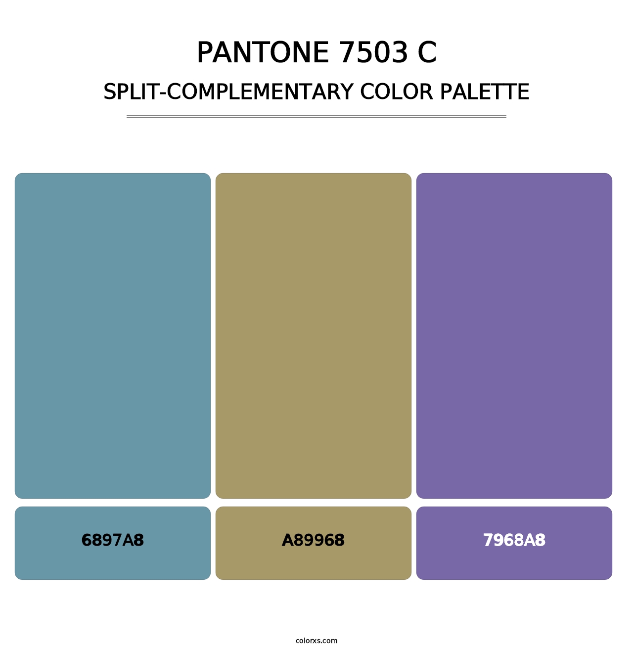 PANTONE 7503 C - Split-Complementary Color Palette