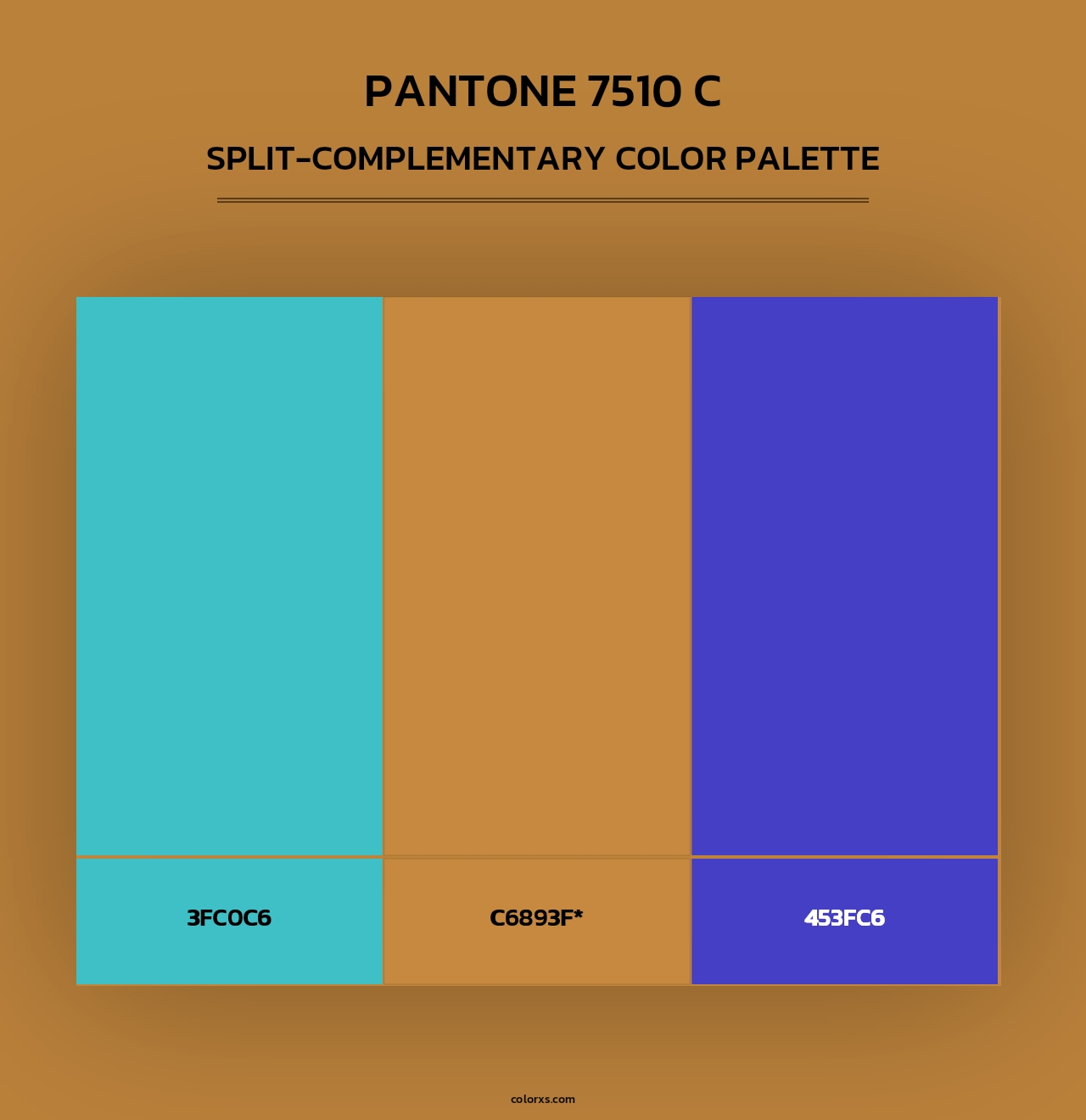 PANTONE 7510 C - Split-Complementary Color Palette