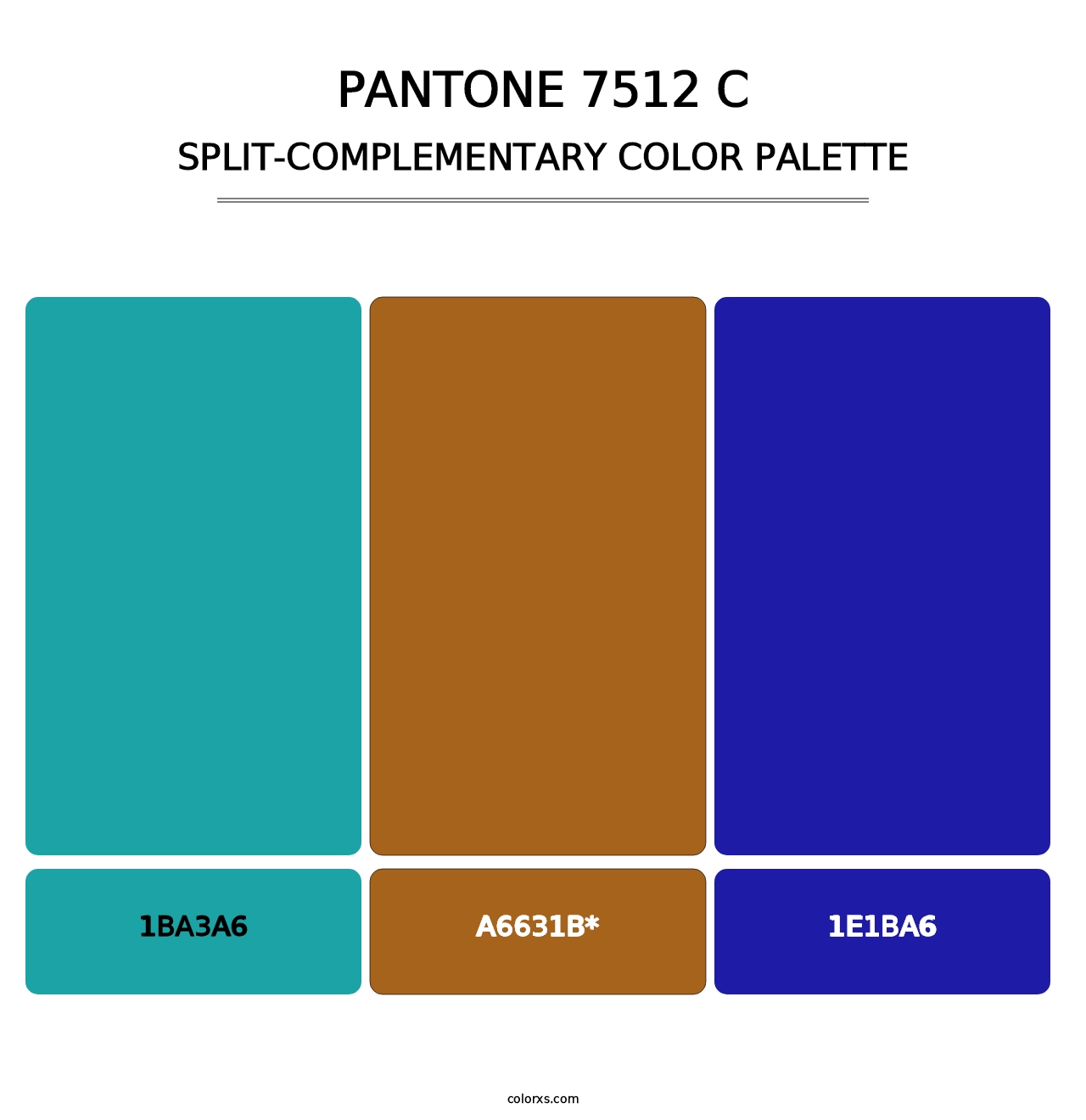 PANTONE 7512 C - Split-Complementary Color Palette