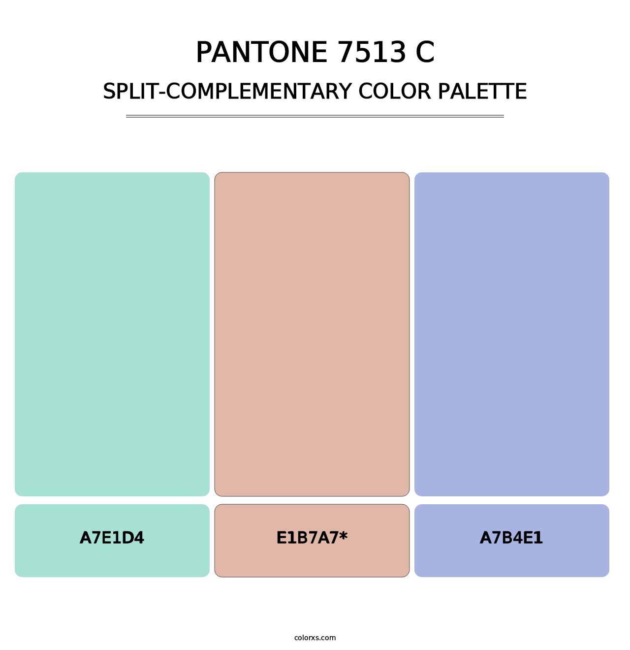 PANTONE 7513 C - Split-Complementary Color Palette