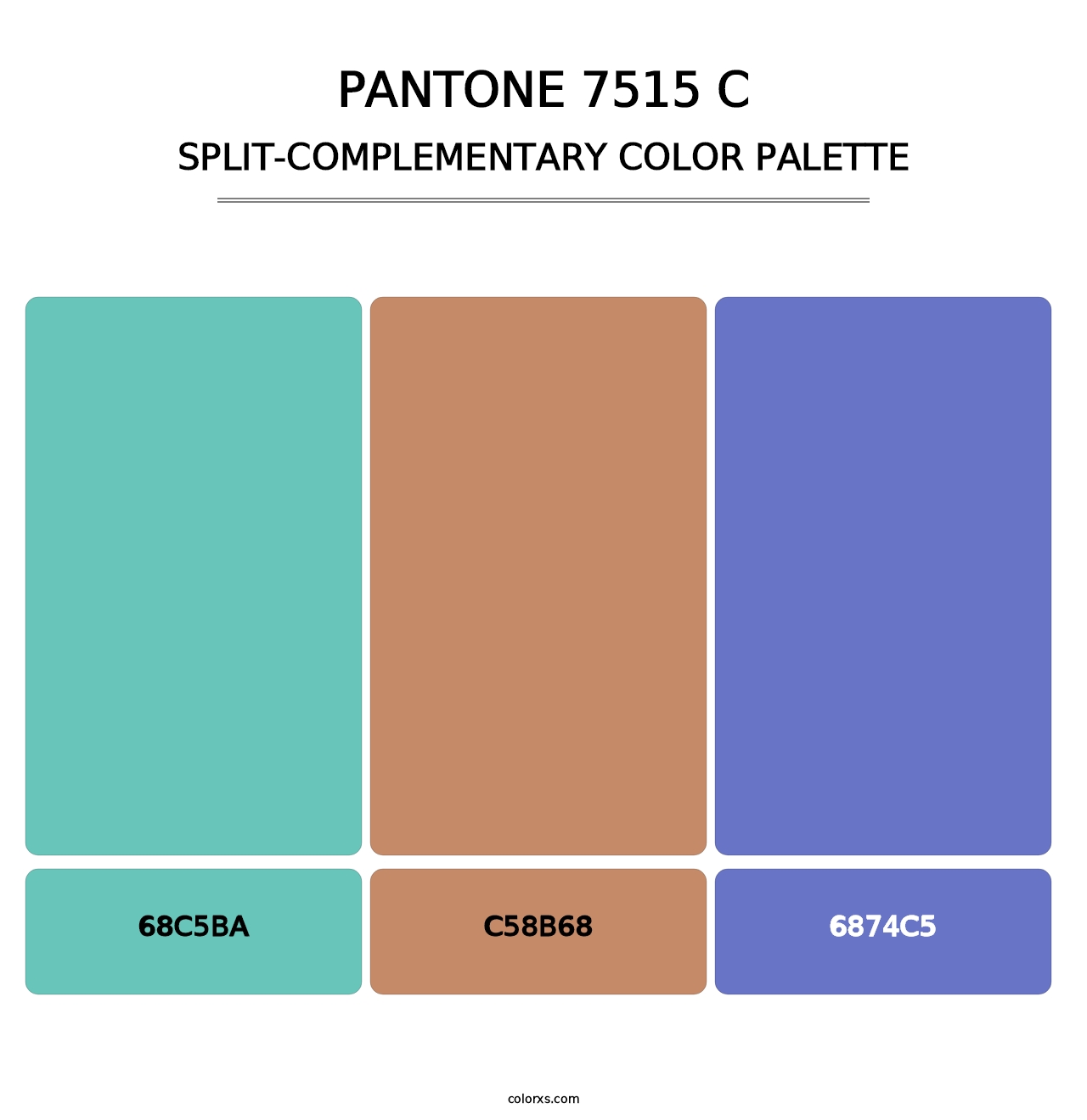 PANTONE 7515 C - Split-Complementary Color Palette