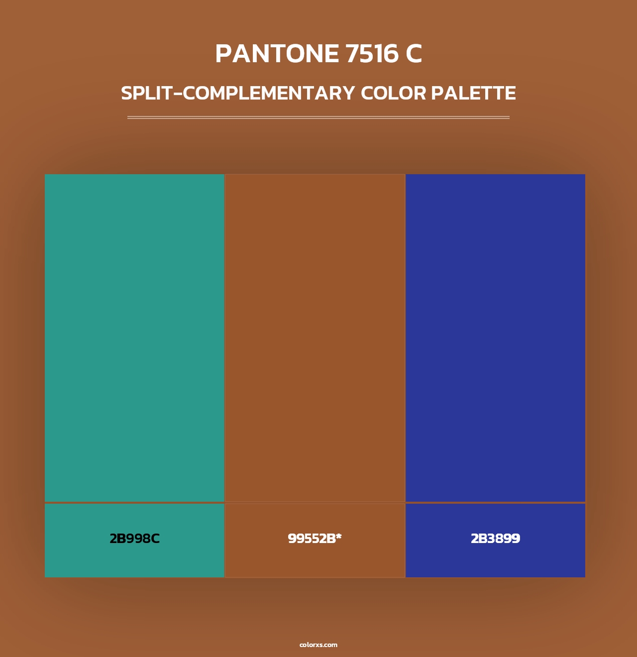 PANTONE 7516 C - Split-Complementary Color Palette