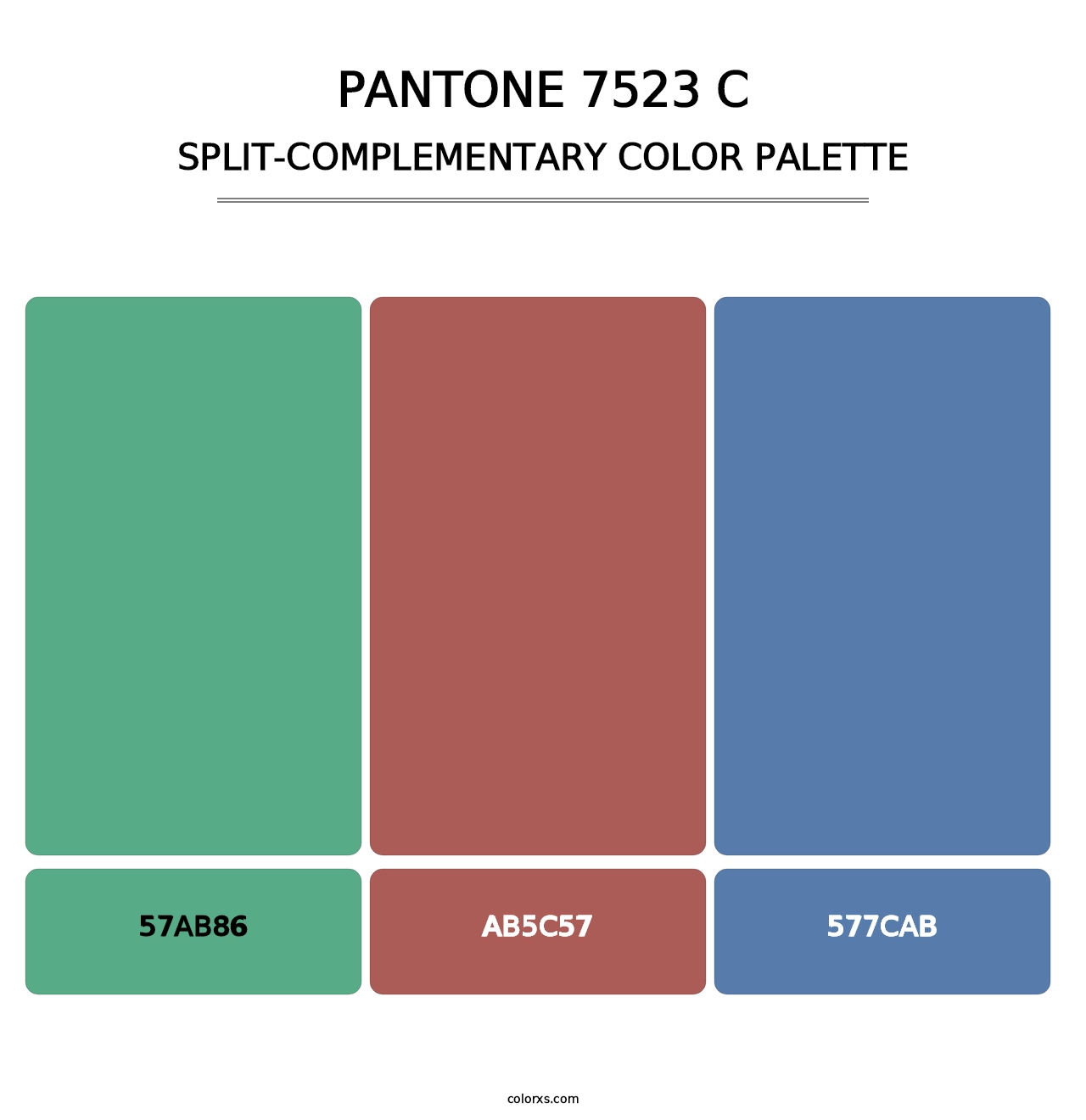 PANTONE 7523 C - Split-Complementary Color Palette