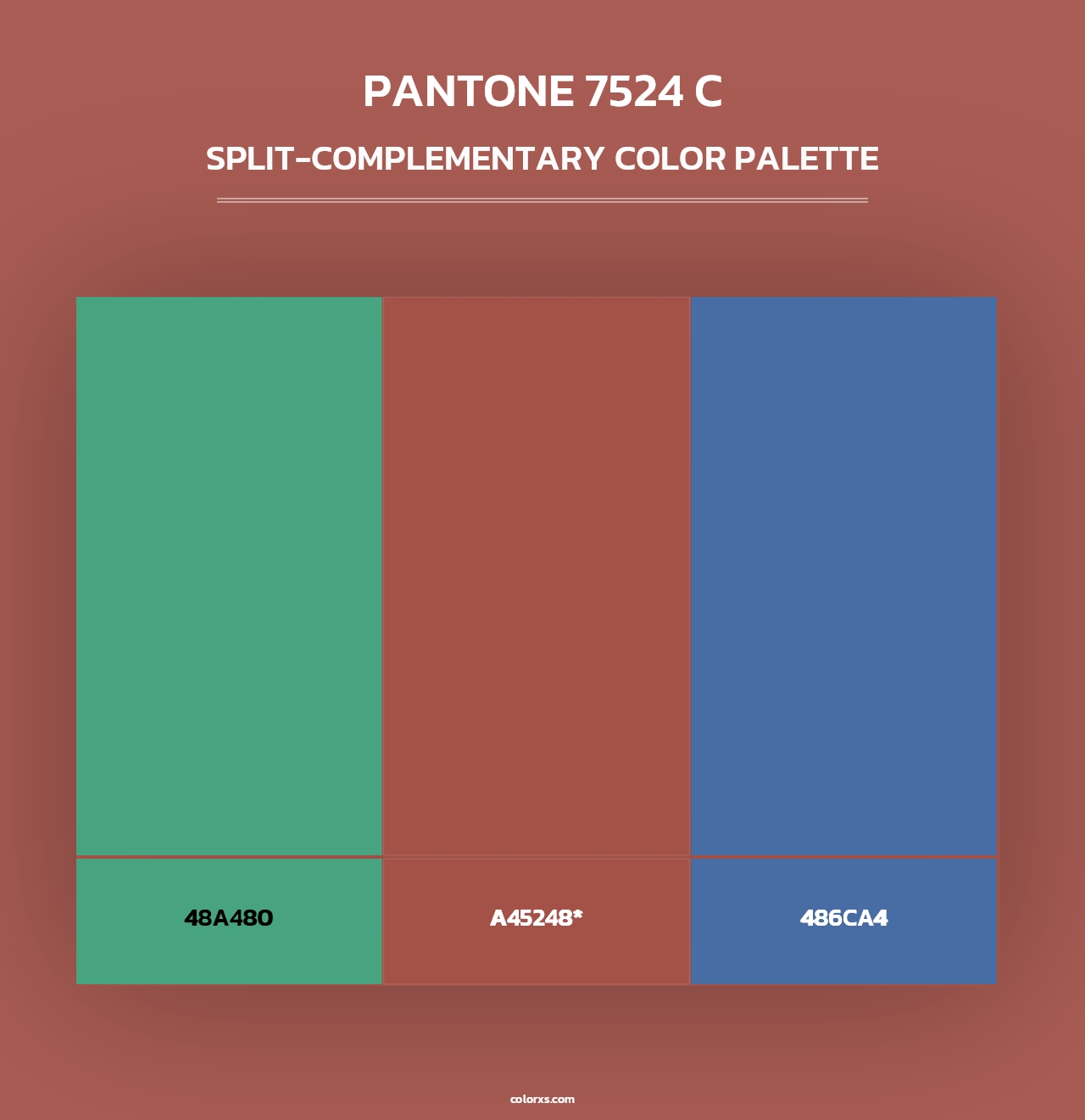 PANTONE 7524 C - Split-Complementary Color Palette