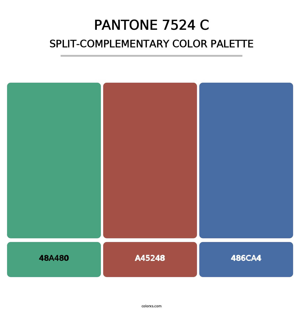 PANTONE 7524 C - Split-Complementary Color Palette