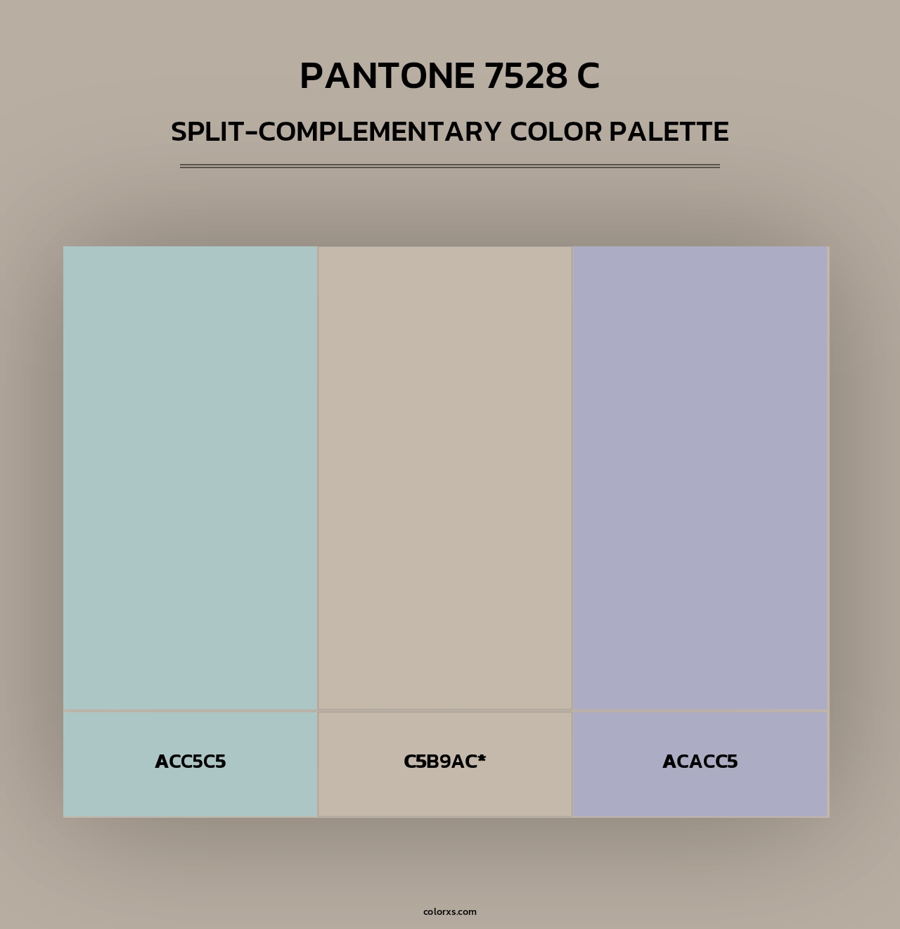 PANTONE 7528 C - Split-Complementary Color Palette