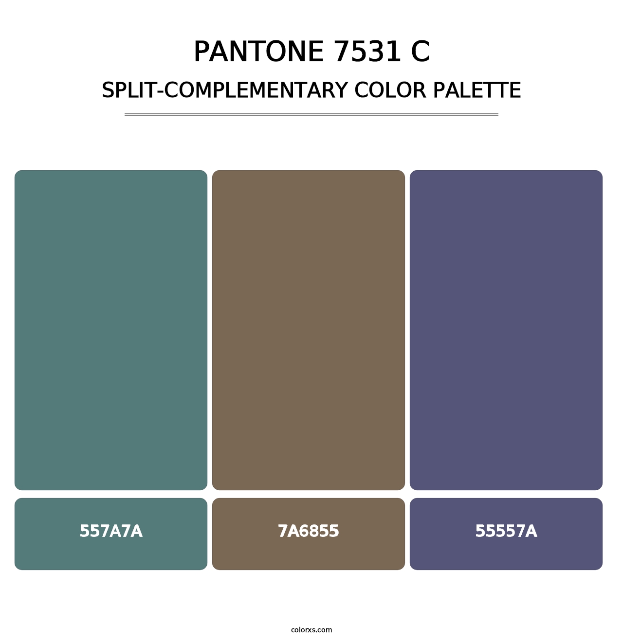 PANTONE 7531 C - Split-Complementary Color Palette