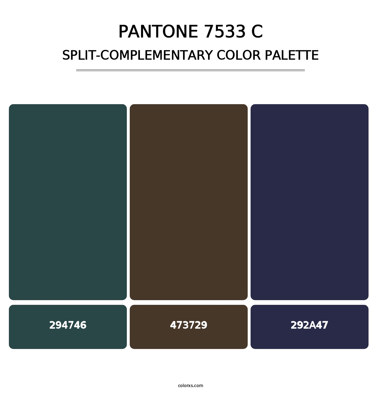 PANTONE 7533 C - Split-Complementary Color Palette
