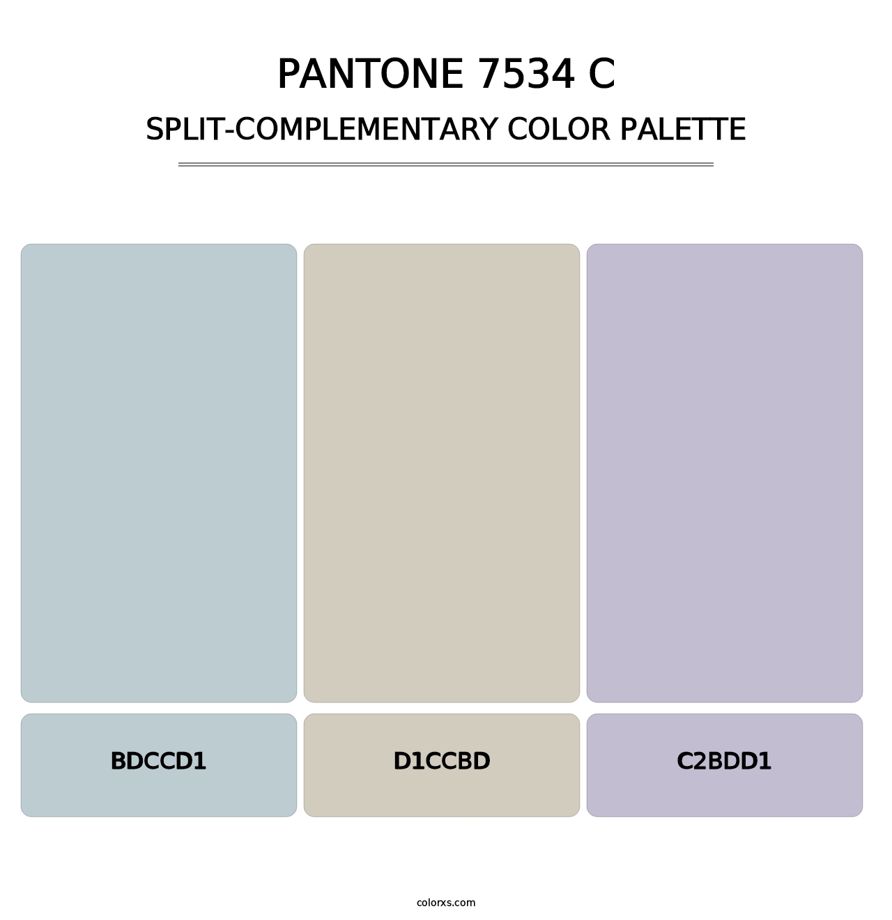 PANTONE 7534 C - Split-Complementary Color Palette