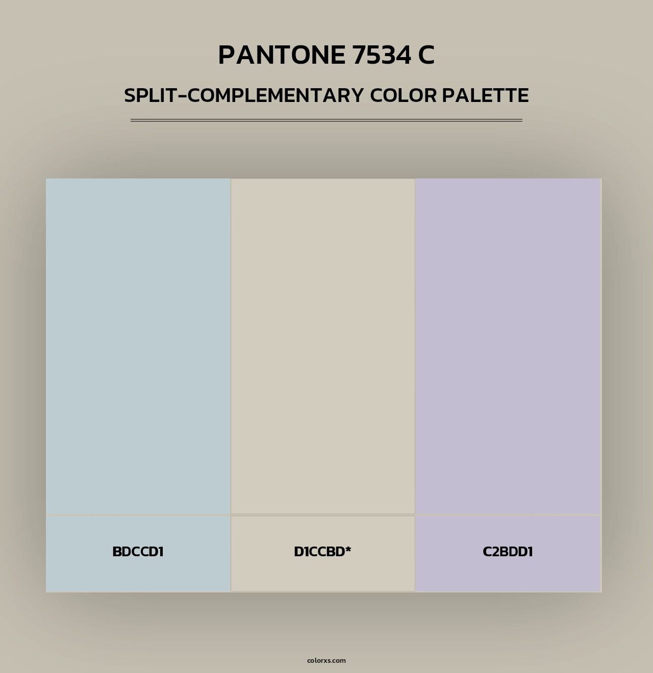PANTONE 7534 C - Split-Complementary Color Palette