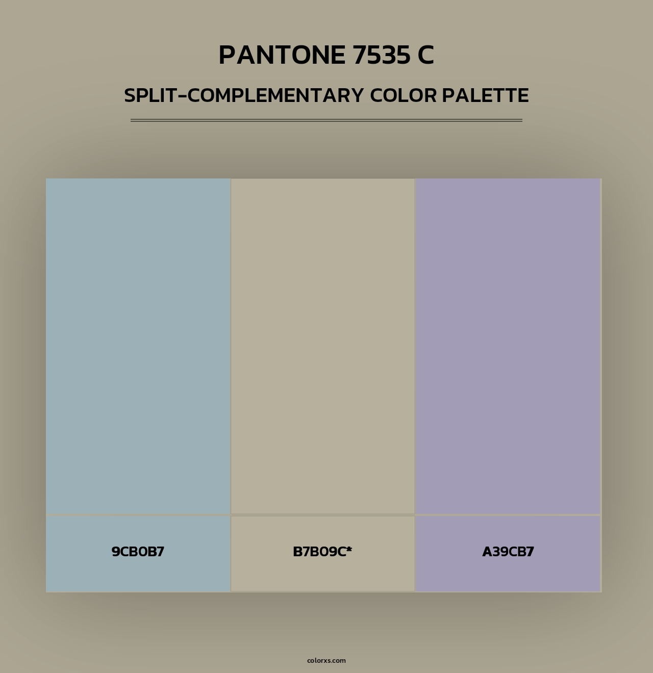 PANTONE 7535 C - Split-Complementary Color Palette