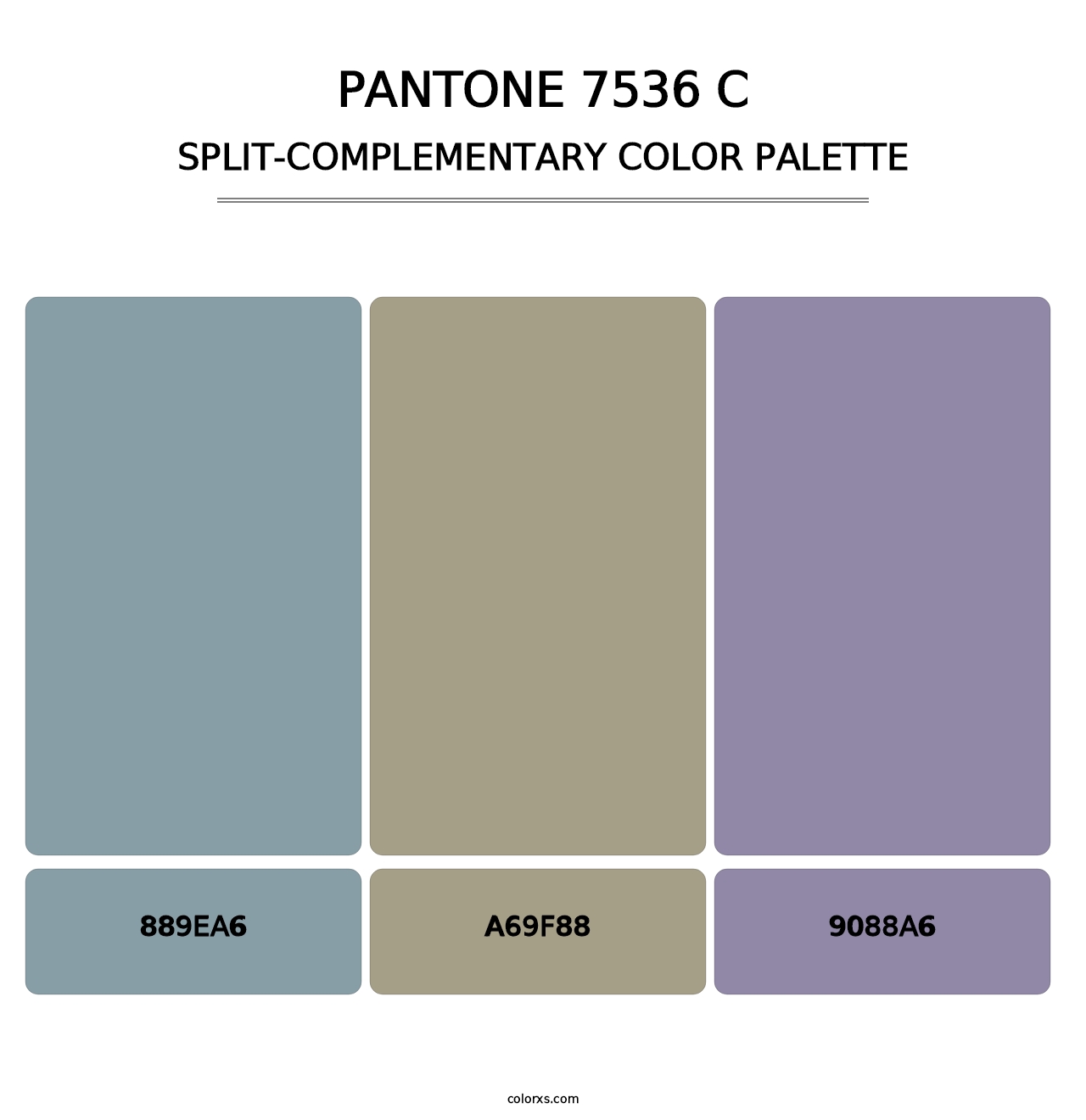 PANTONE 7536 C - Split-Complementary Color Palette