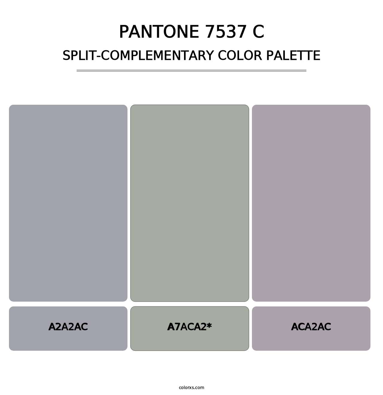PANTONE 7537 C - Split-Complementary Color Palette