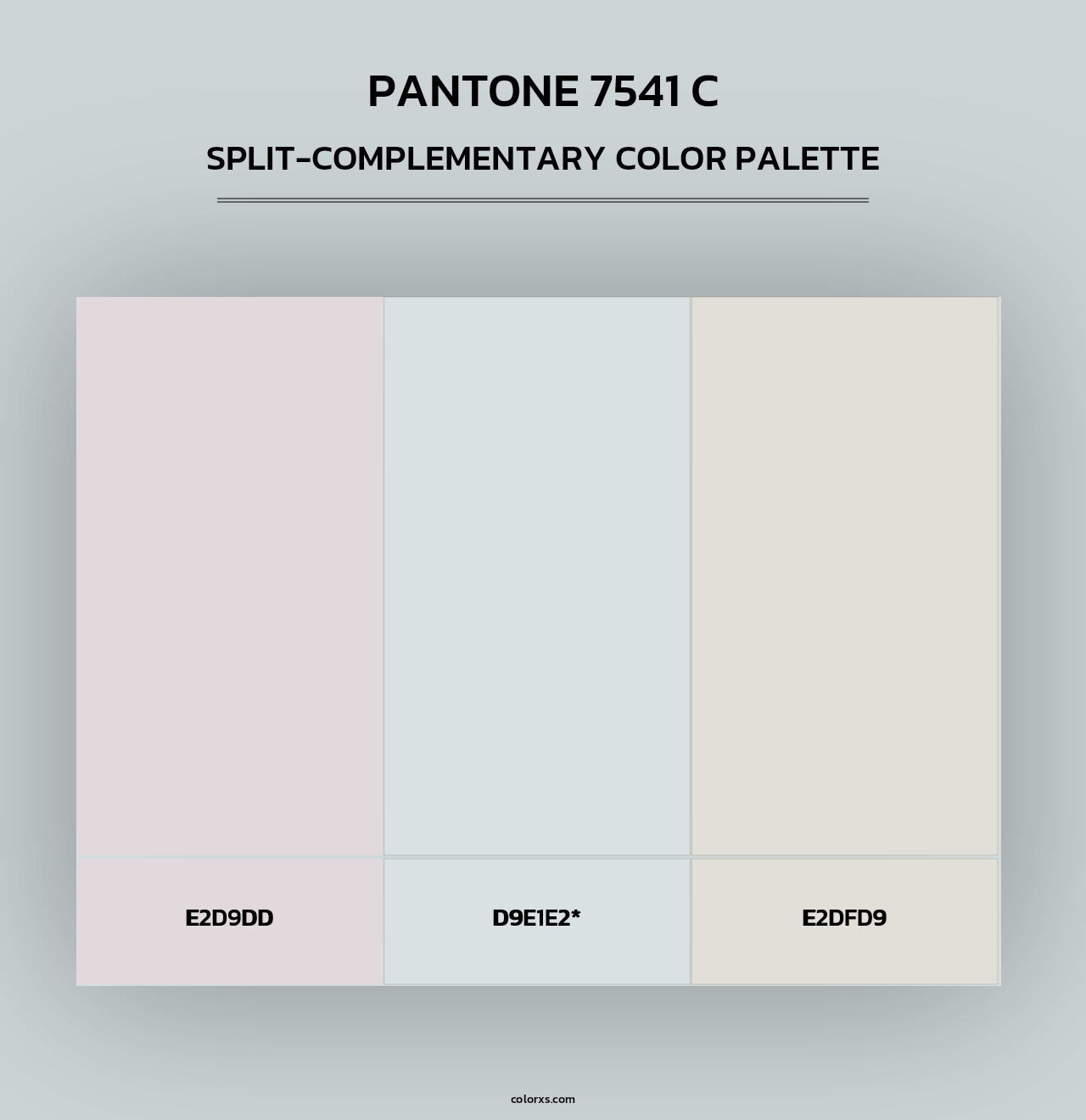 PANTONE 7541 C - Split-Complementary Color Palette