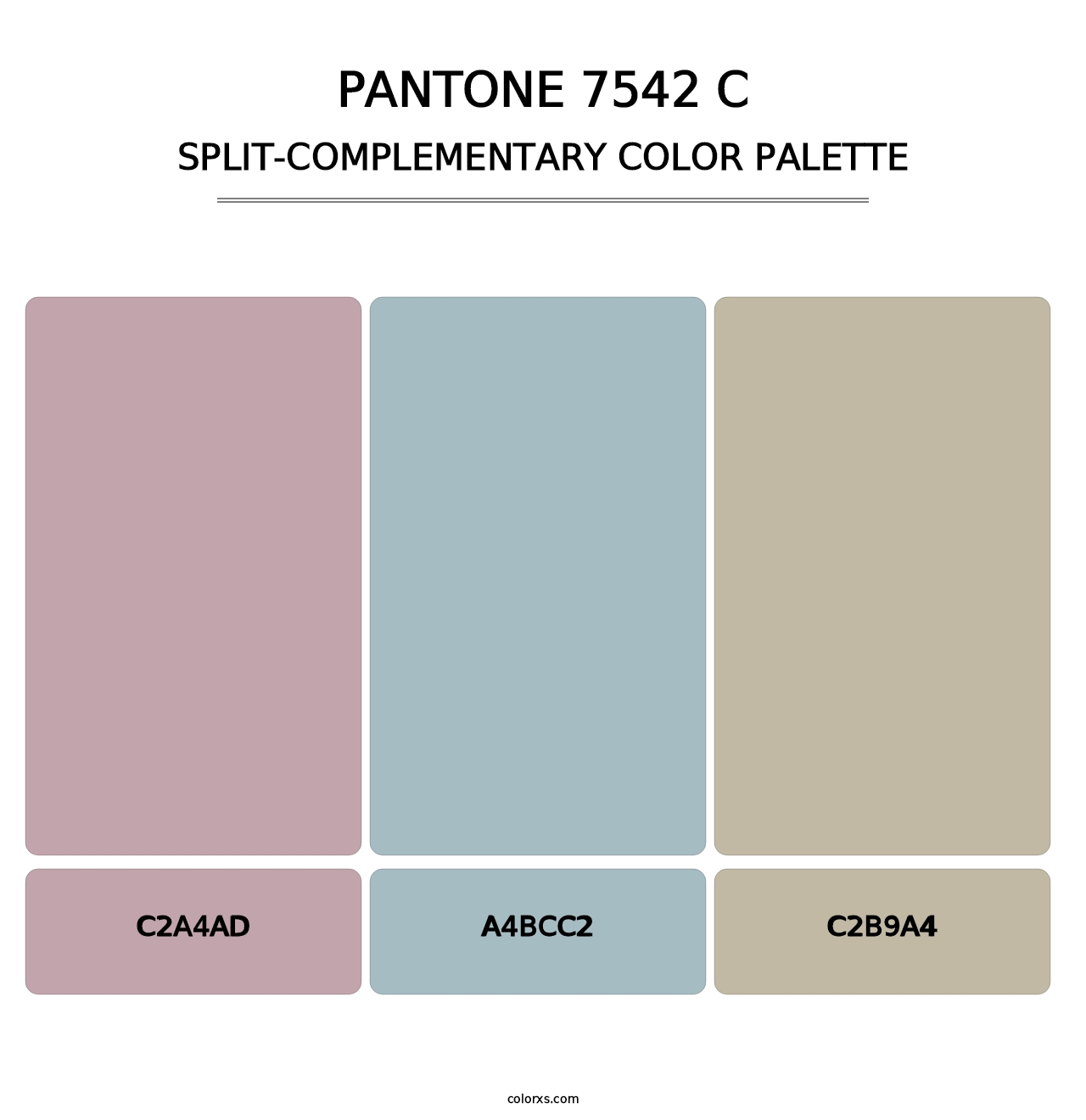 PANTONE 7542 C - Split-Complementary Color Palette