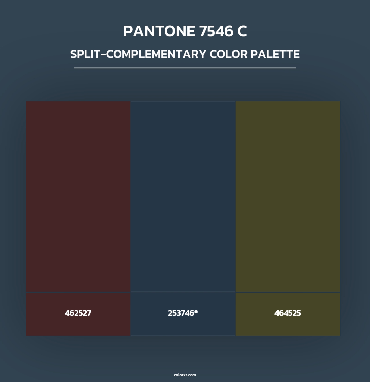 PANTONE 7546 C - Split-Complementary Color Palette