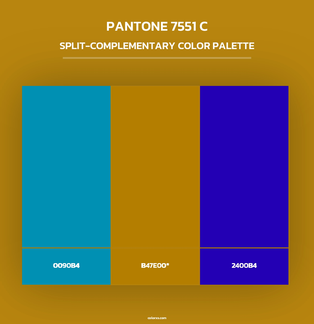 PANTONE 7551 C - Split-Complementary Color Palette