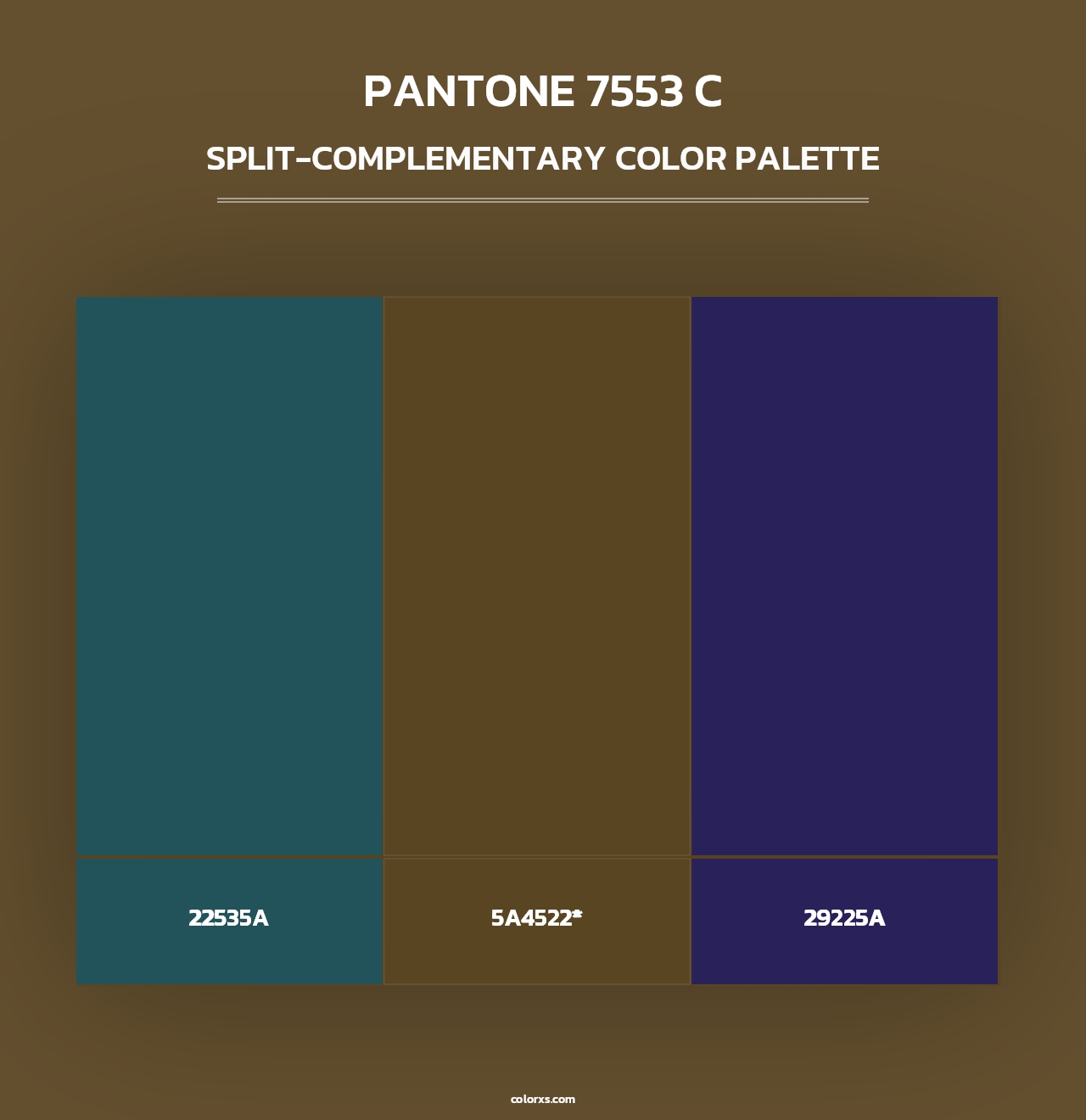 PANTONE 7553 C - Split-Complementary Color Palette