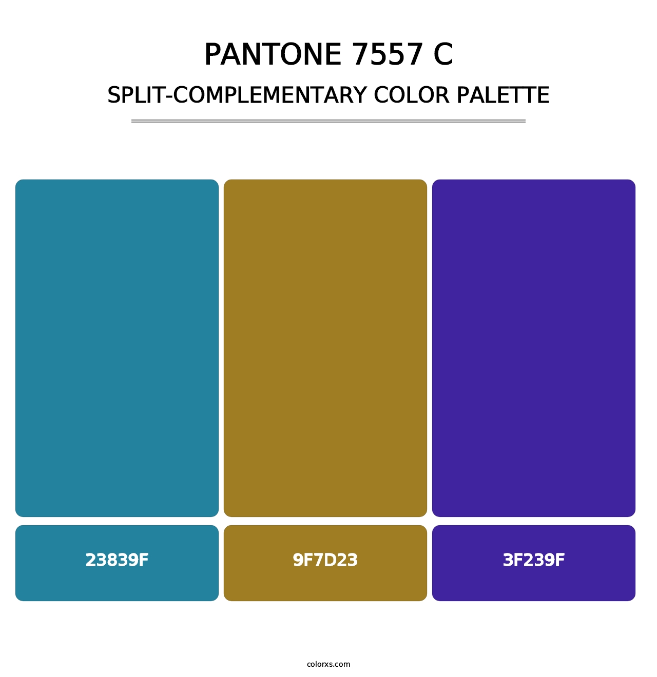 PANTONE 7557 C - Split-Complementary Color Palette