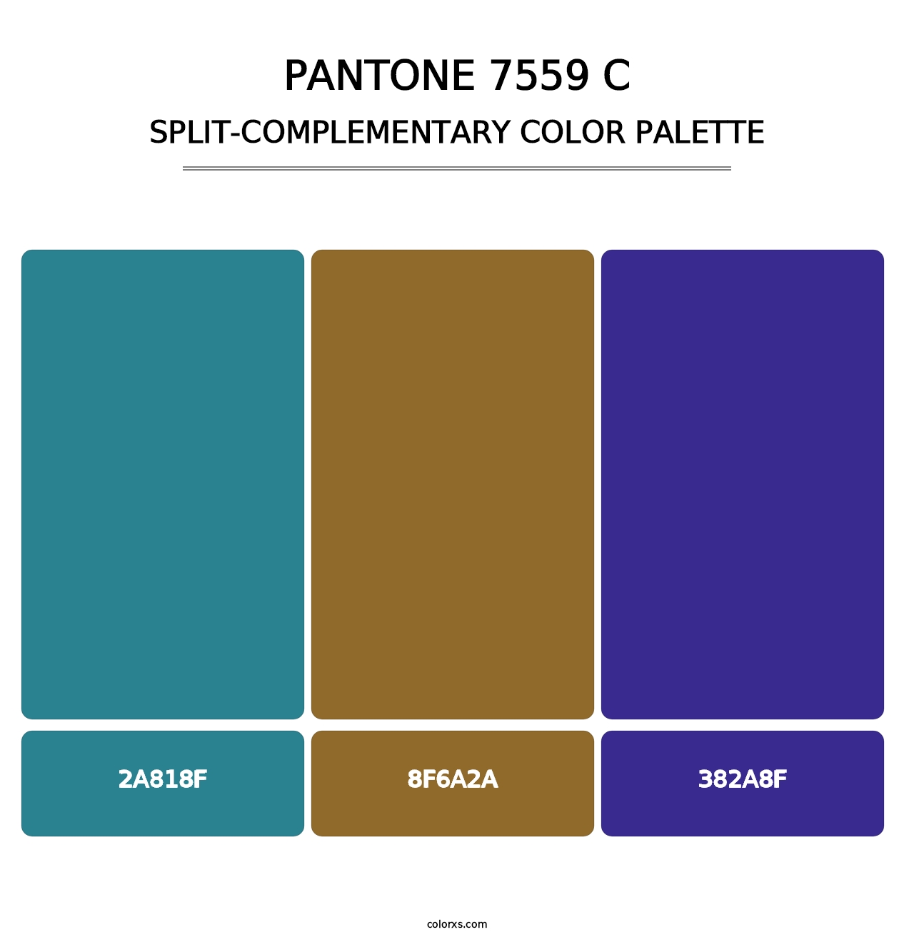 PANTONE 7559 C - Split-Complementary Color Palette