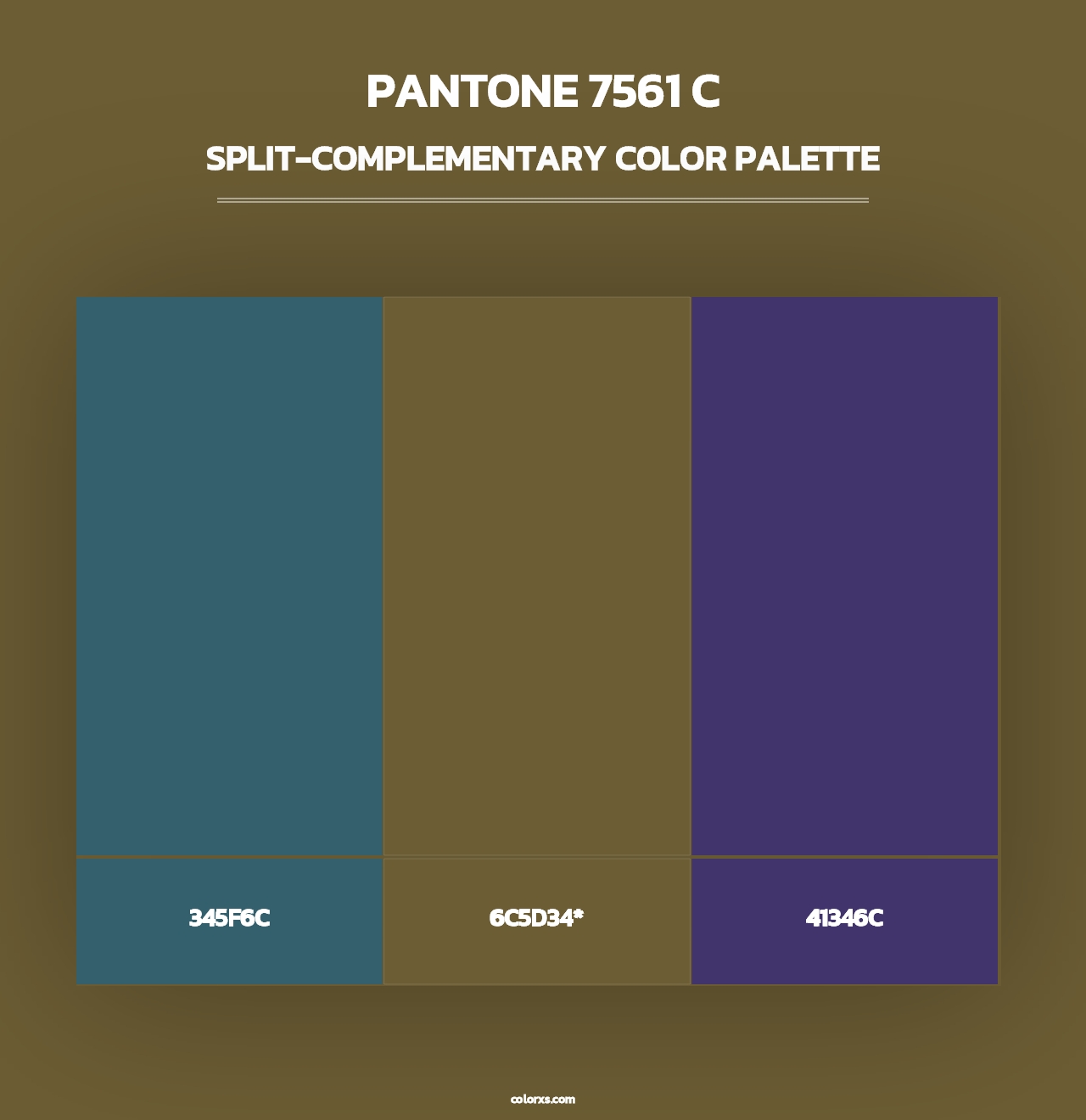 PANTONE 7561 C - Split-Complementary Color Palette