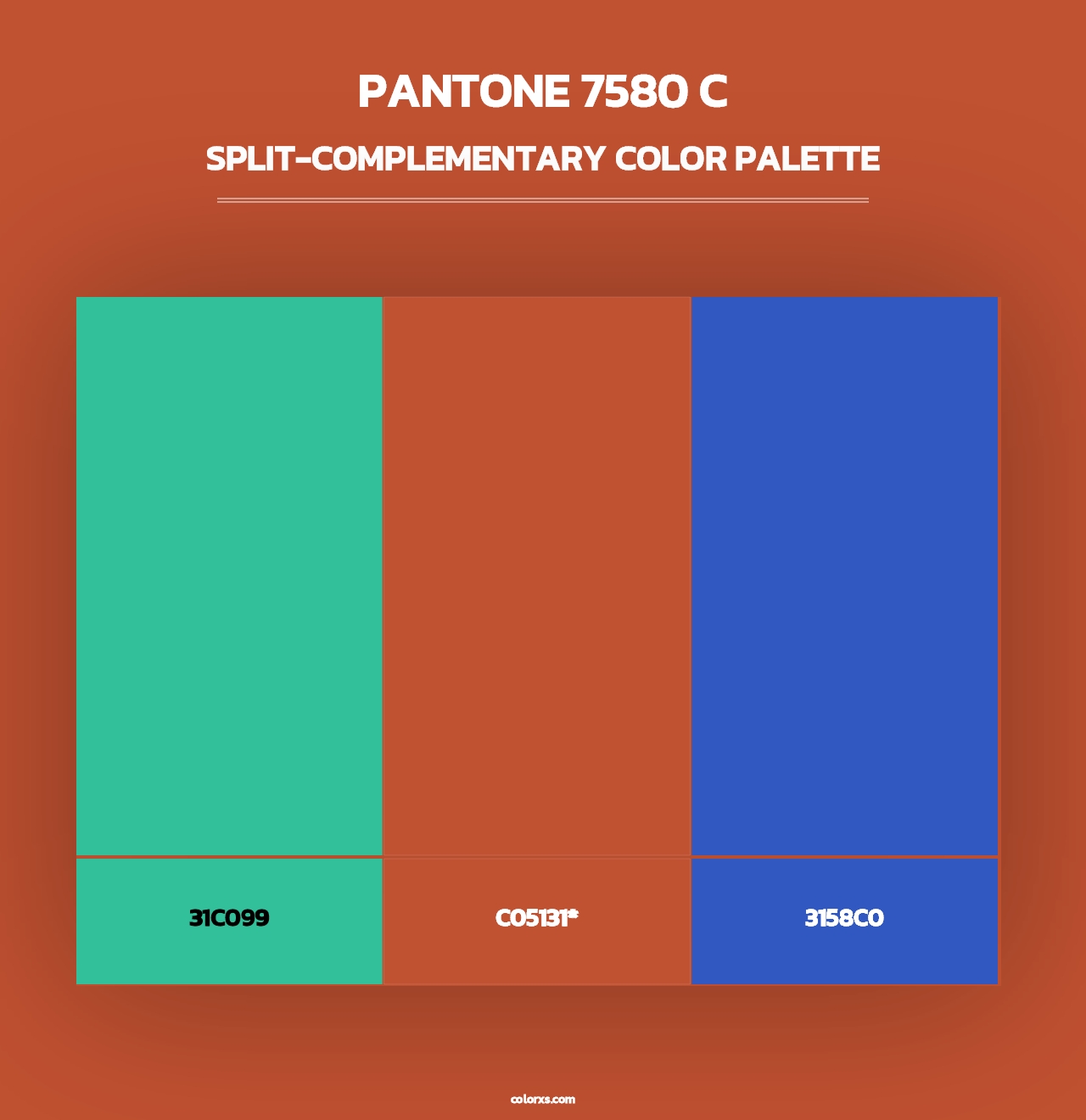 PANTONE 7580 C - Split-Complementary Color Palette