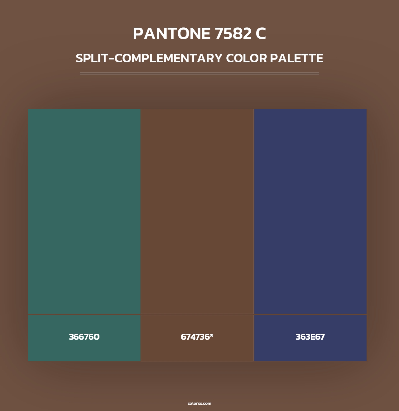 PANTONE 7582 C - Split-Complementary Color Palette