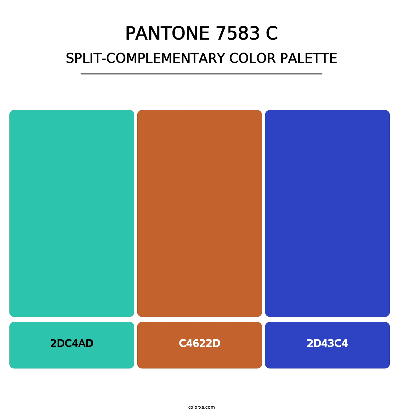 PANTONE 7583 C - Split-Complementary Color Palette