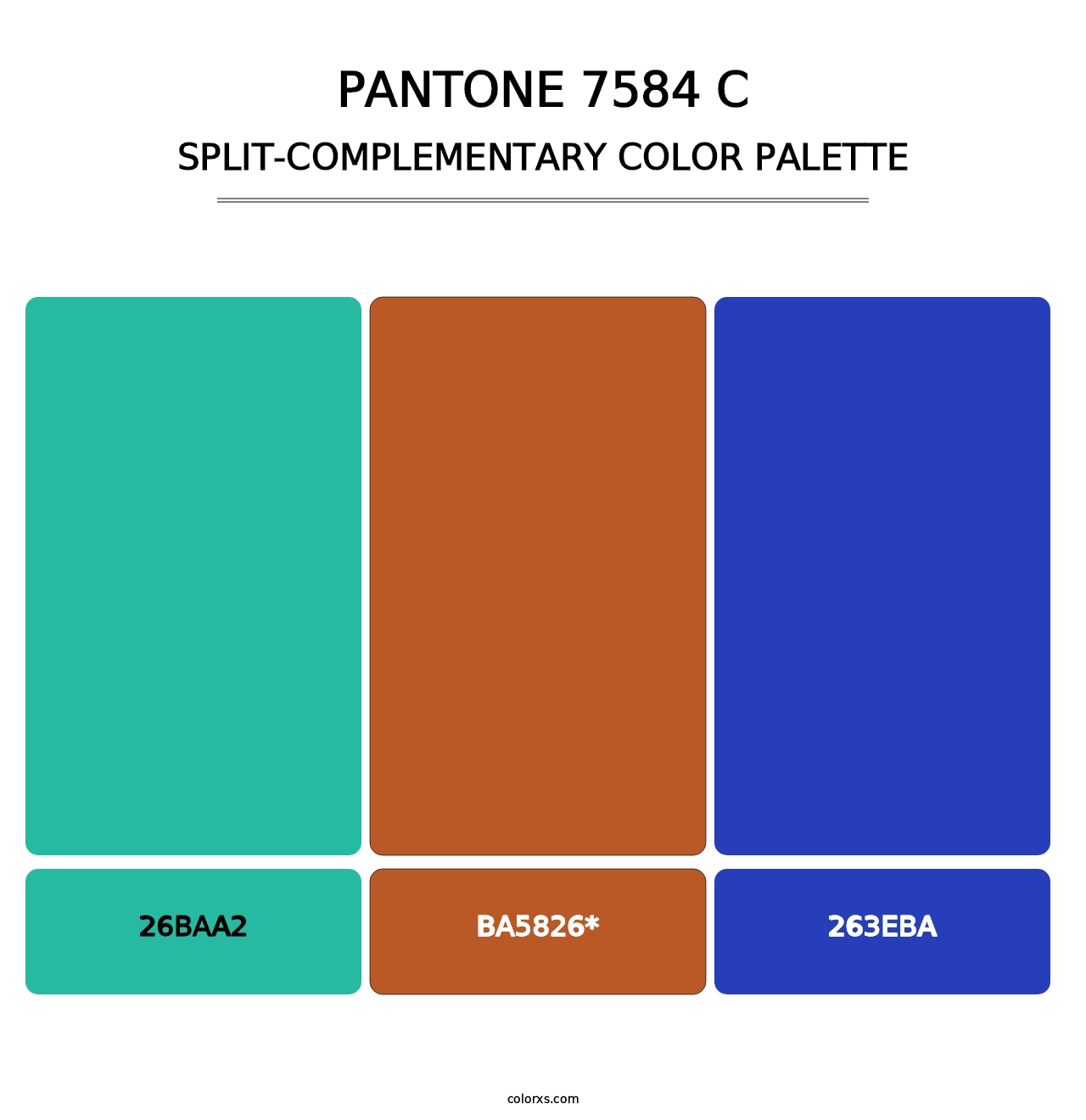 PANTONE 7584 C - Split-Complementary Color Palette