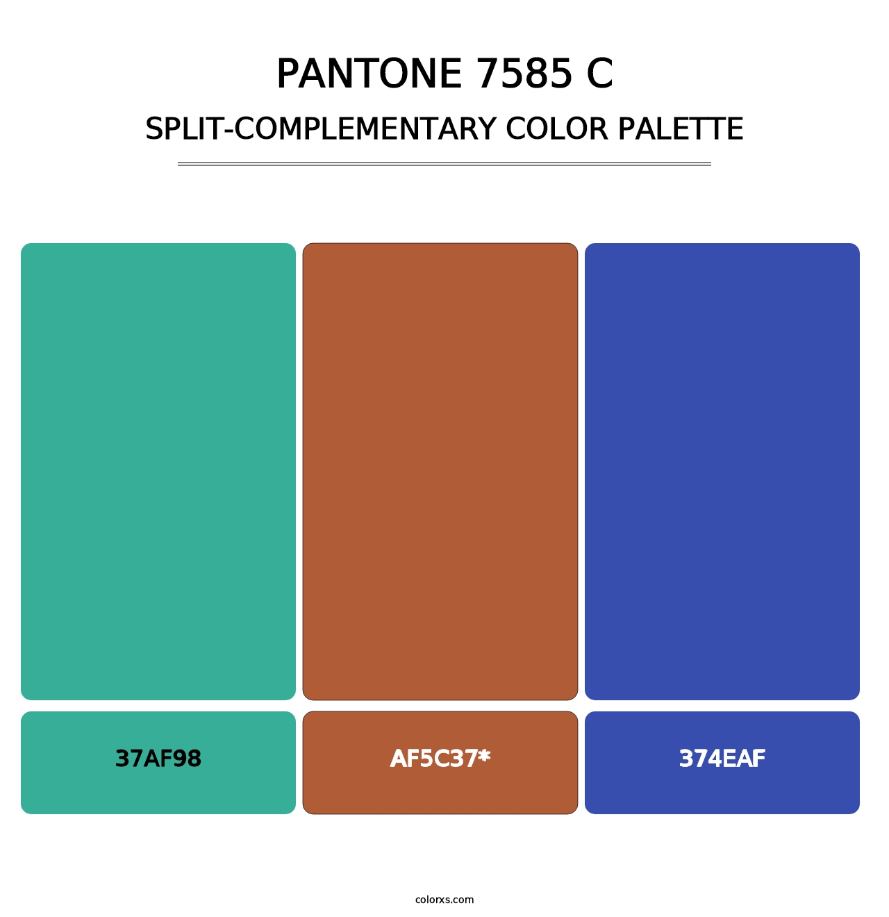 PANTONE 7585 C - Split-Complementary Color Palette