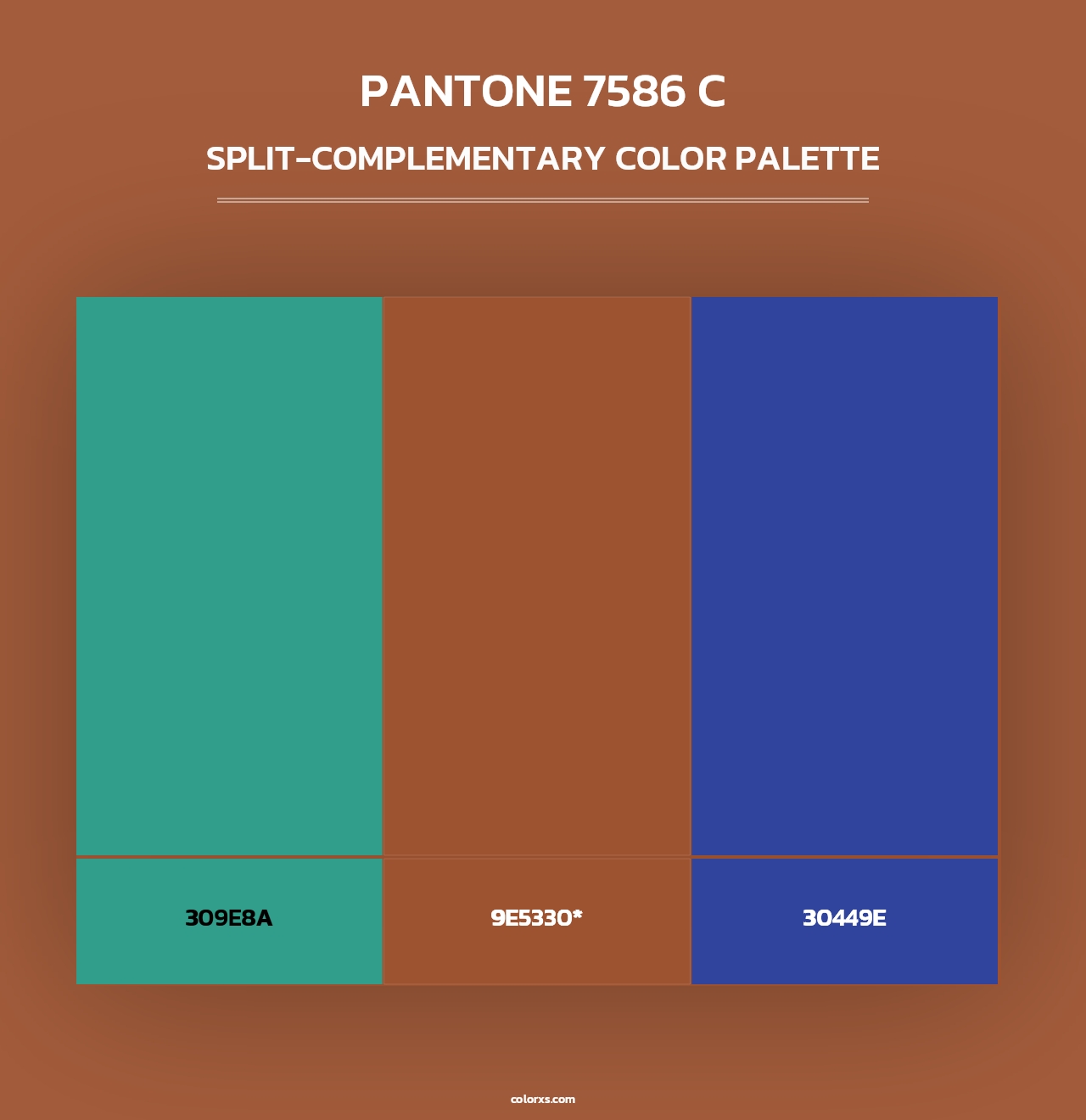 PANTONE 7586 C - Split-Complementary Color Palette