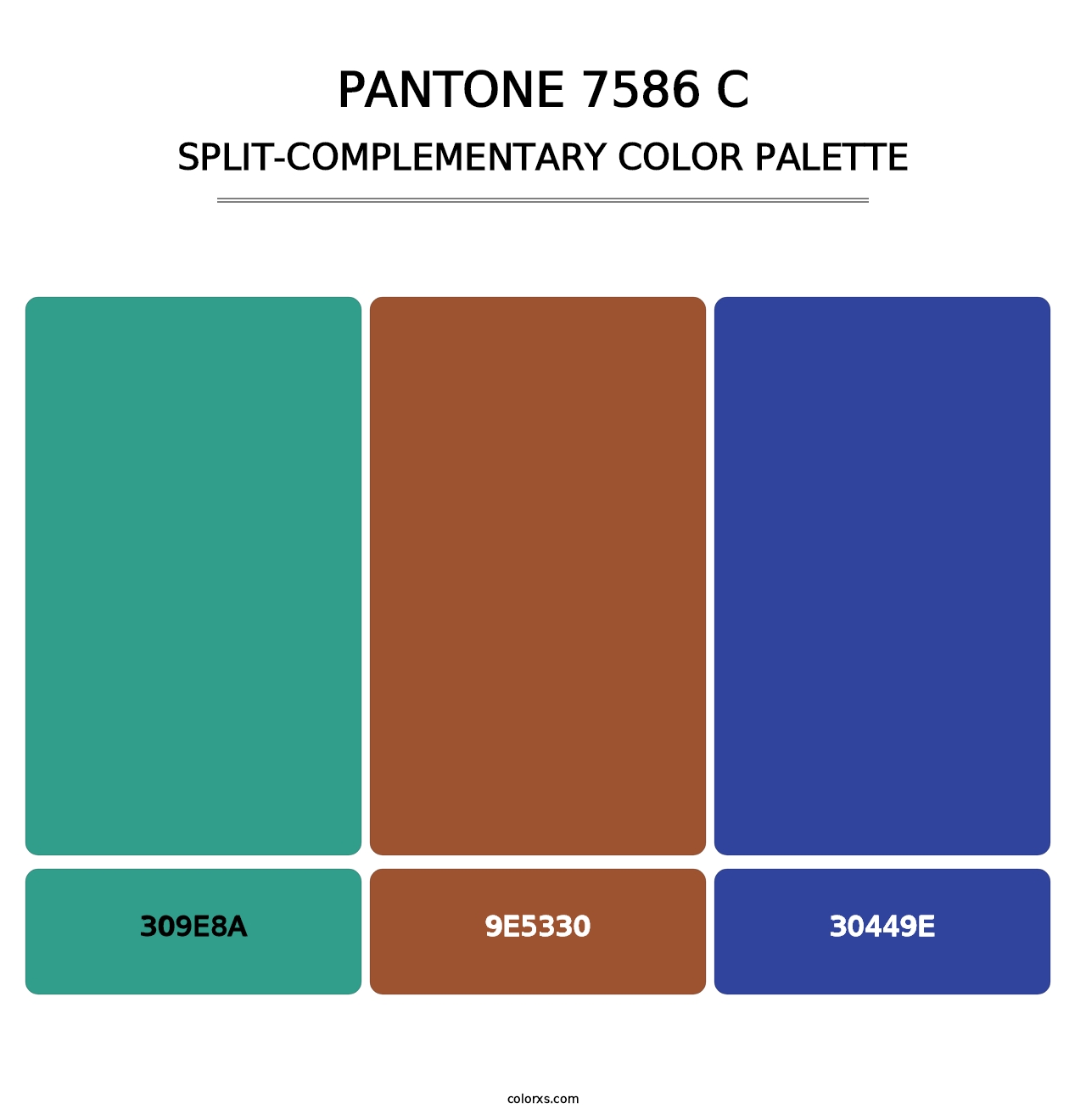PANTONE 7586 C - Split-Complementary Color Palette