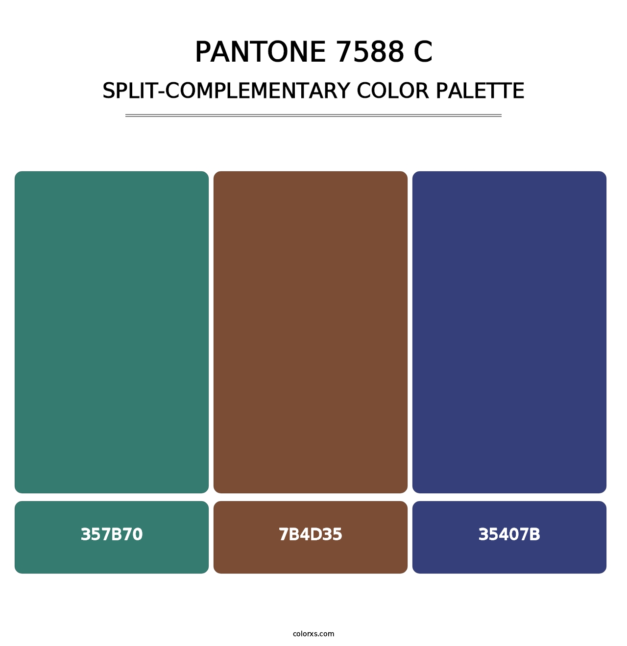 PANTONE 7588 C - Split-Complementary Color Palette