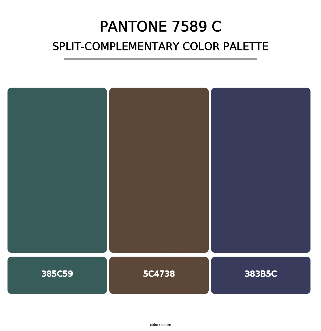 PANTONE 7589 C - Split-Complementary Color Palette