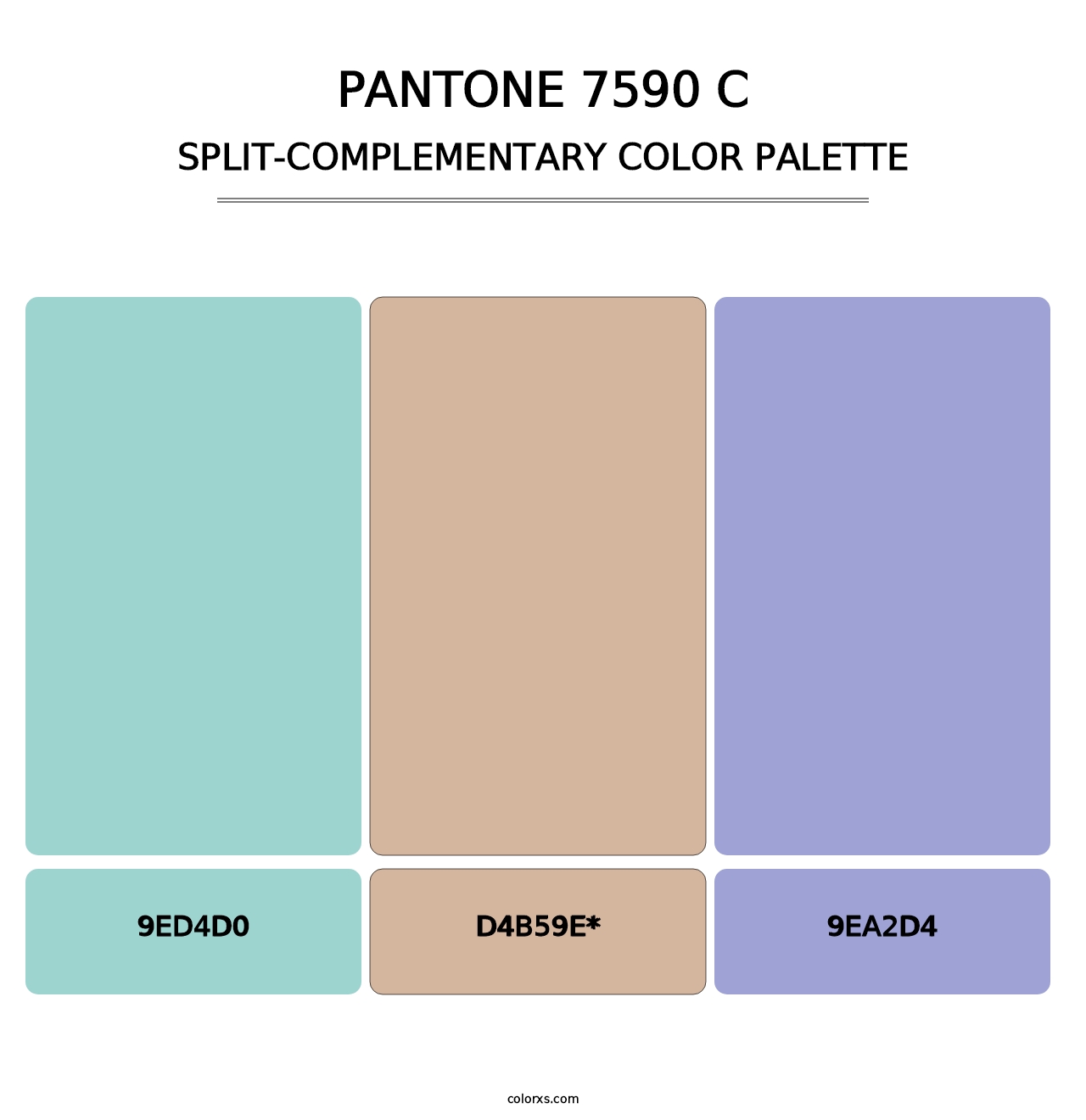 PANTONE 7590 C - Split-Complementary Color Palette