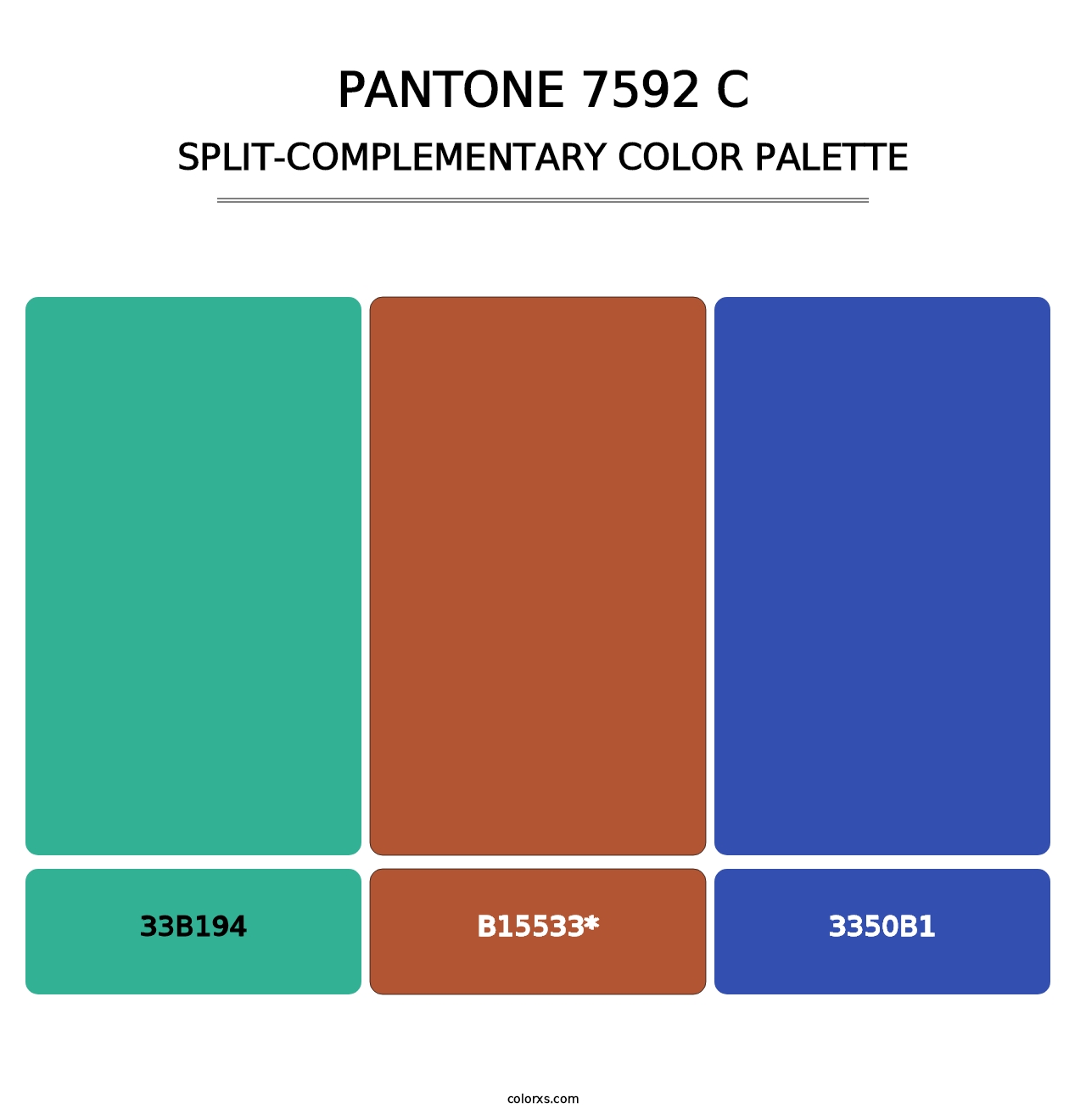 PANTONE 7592 C - Split-Complementary Color Palette
