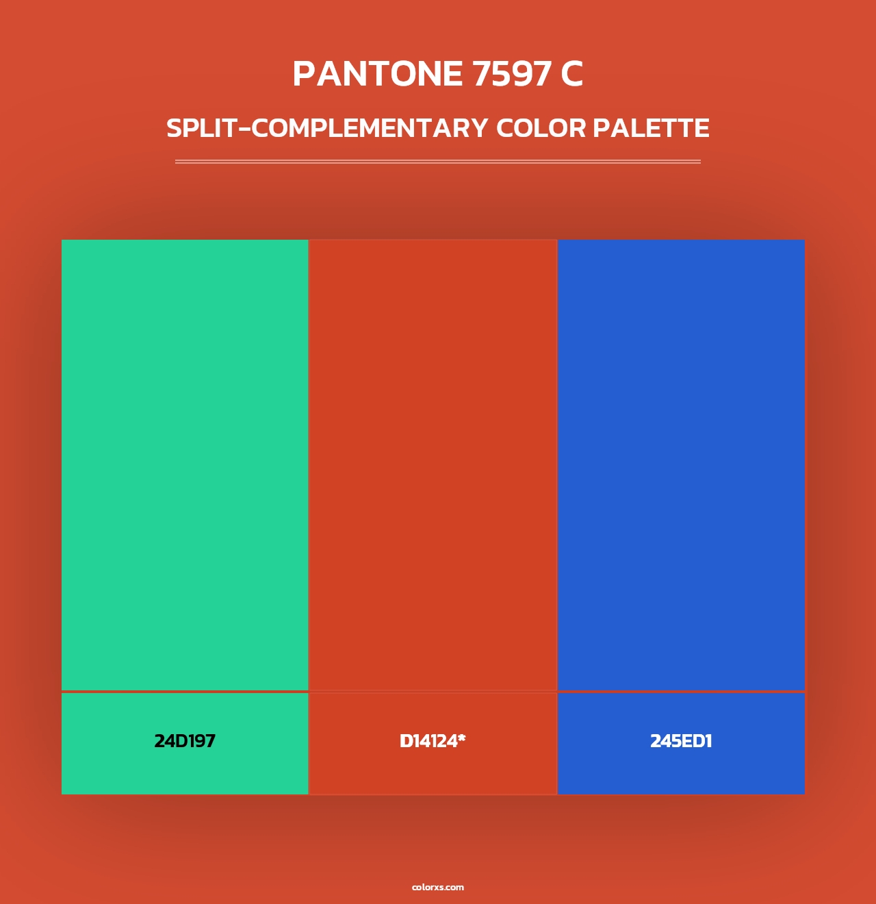 PANTONE 7597 C - Split-Complementary Color Palette