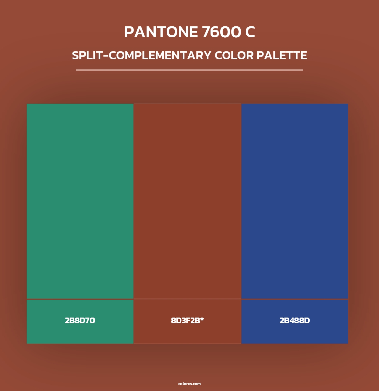 PANTONE 7600 C - Split-Complementary Color Palette
