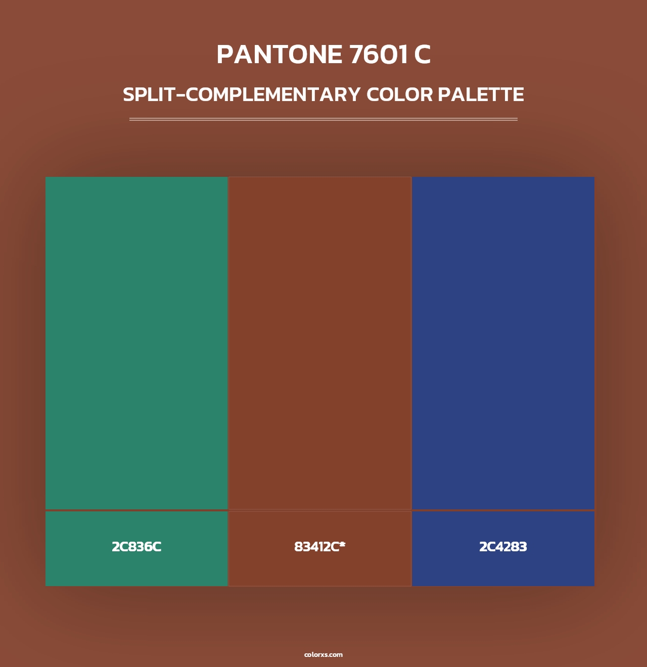 PANTONE 7601 C - Split-Complementary Color Palette